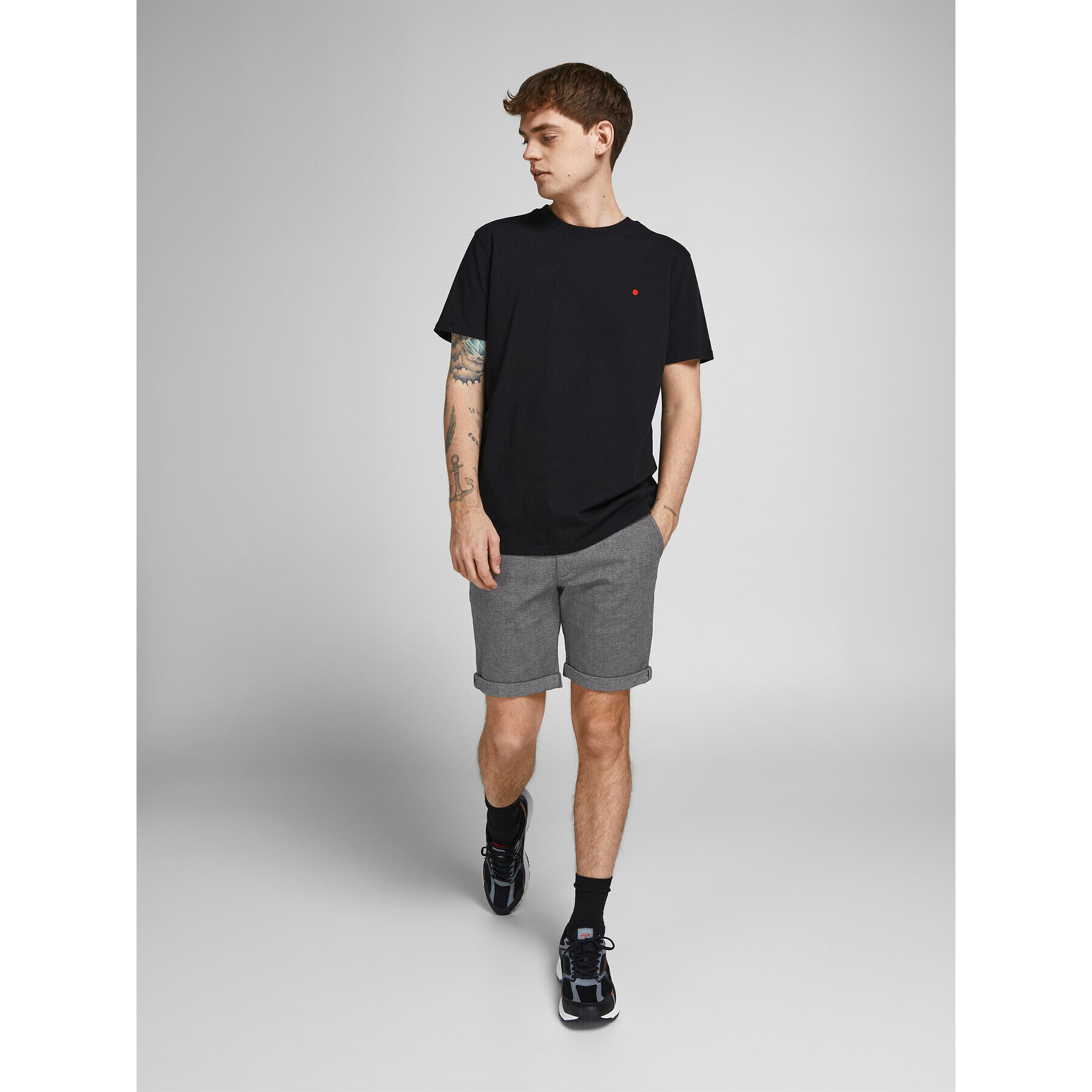 Jack&Jones Šortky z materiálu Fury 12206889 Šedá Regular Fit - Pepit.cz