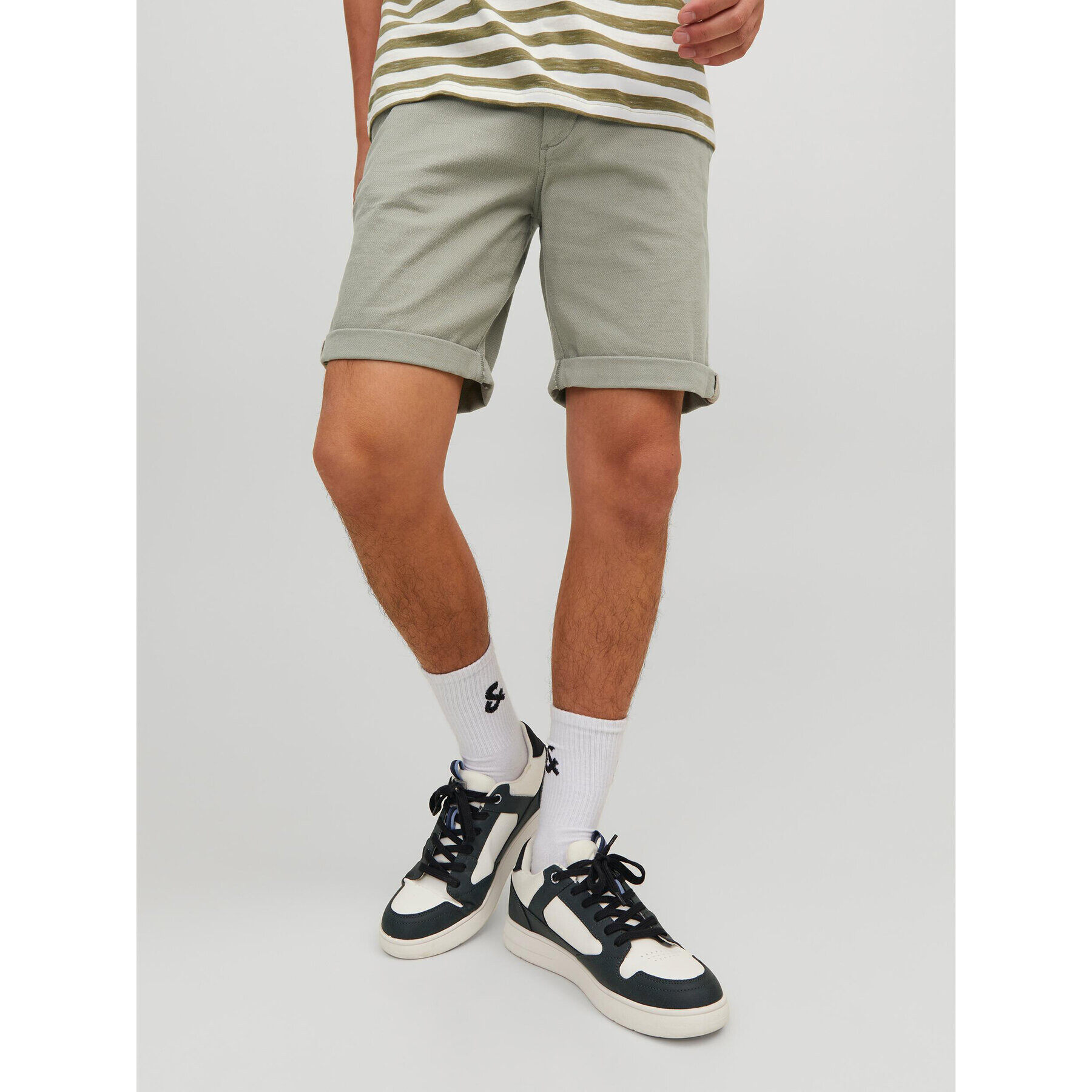 Jack&Jones Šortky z materiálu Fury 12206889 Zelená Regular Fit - Pepit.cz