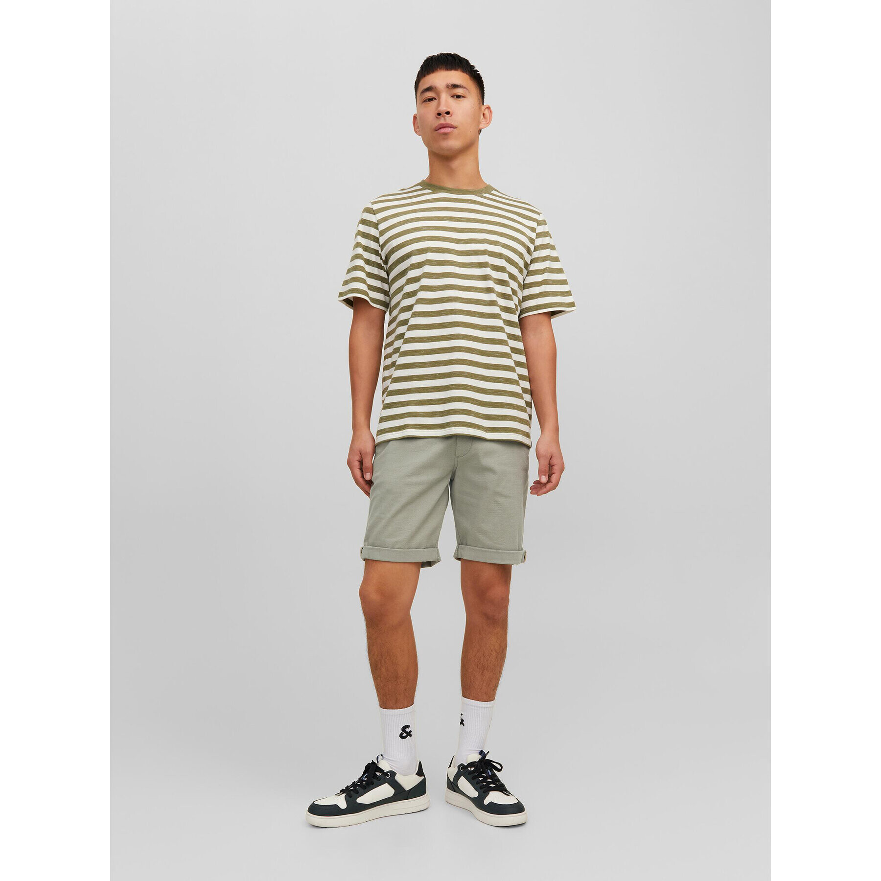 Jack&Jones Šortky z materiálu Fury 12206889 Zelená Regular Fit - Pepit.cz