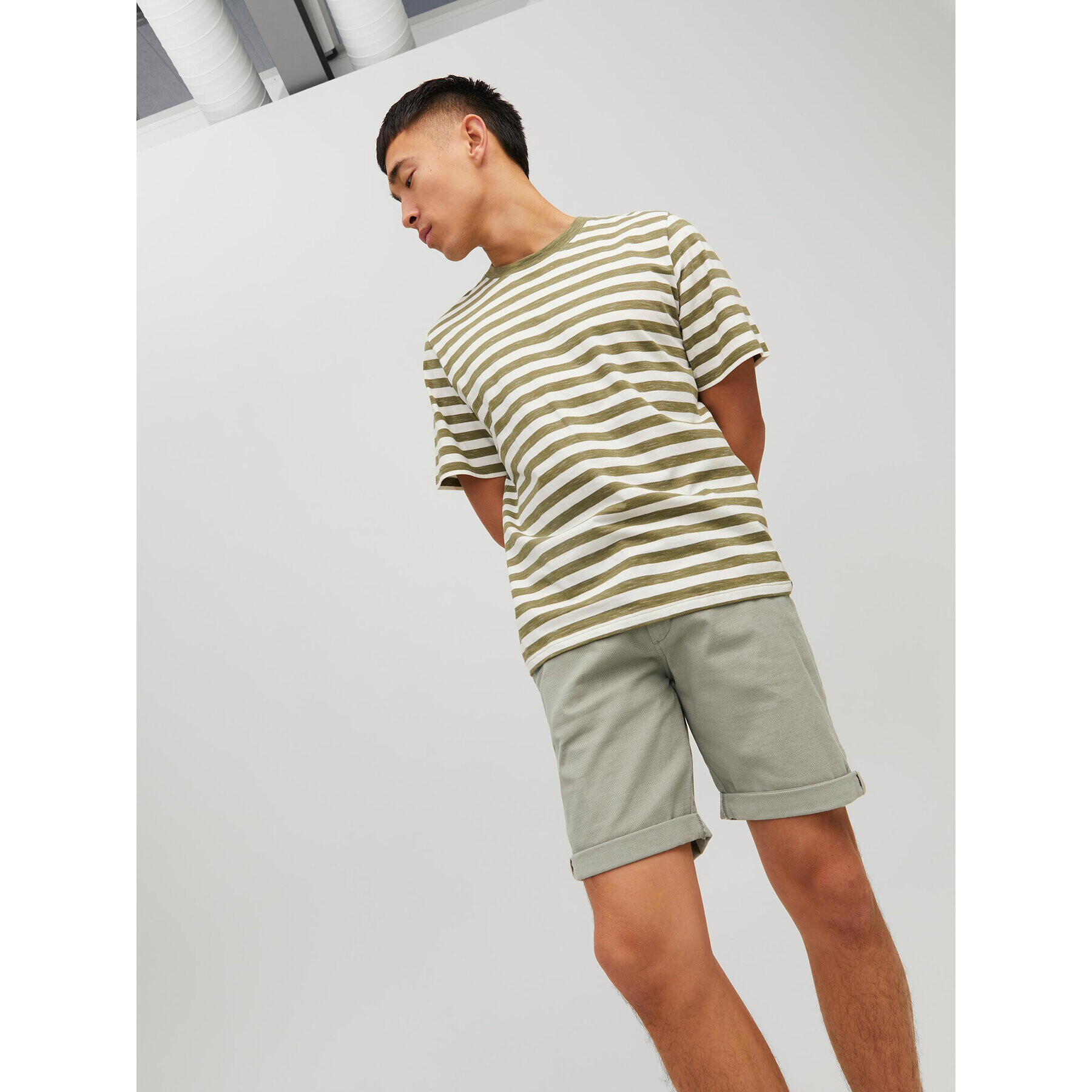 Jack&Jones Šortky z materiálu Fury 12206889 Zelená Regular Fit - Pepit.cz