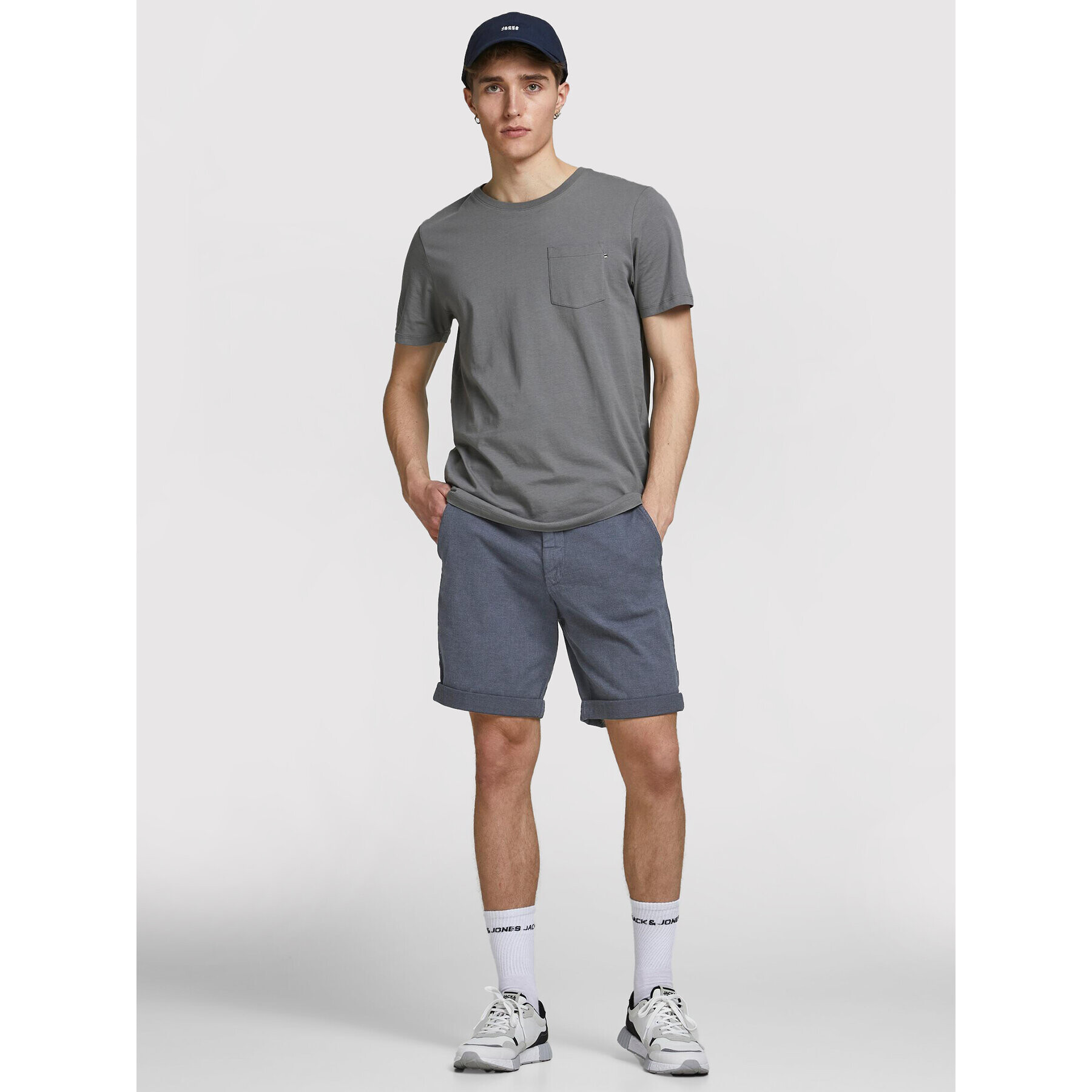 Jack&Jones Šortky z materiálu Kenso 12183665 Tmavomodrá Regular Fit - Pepit.cz