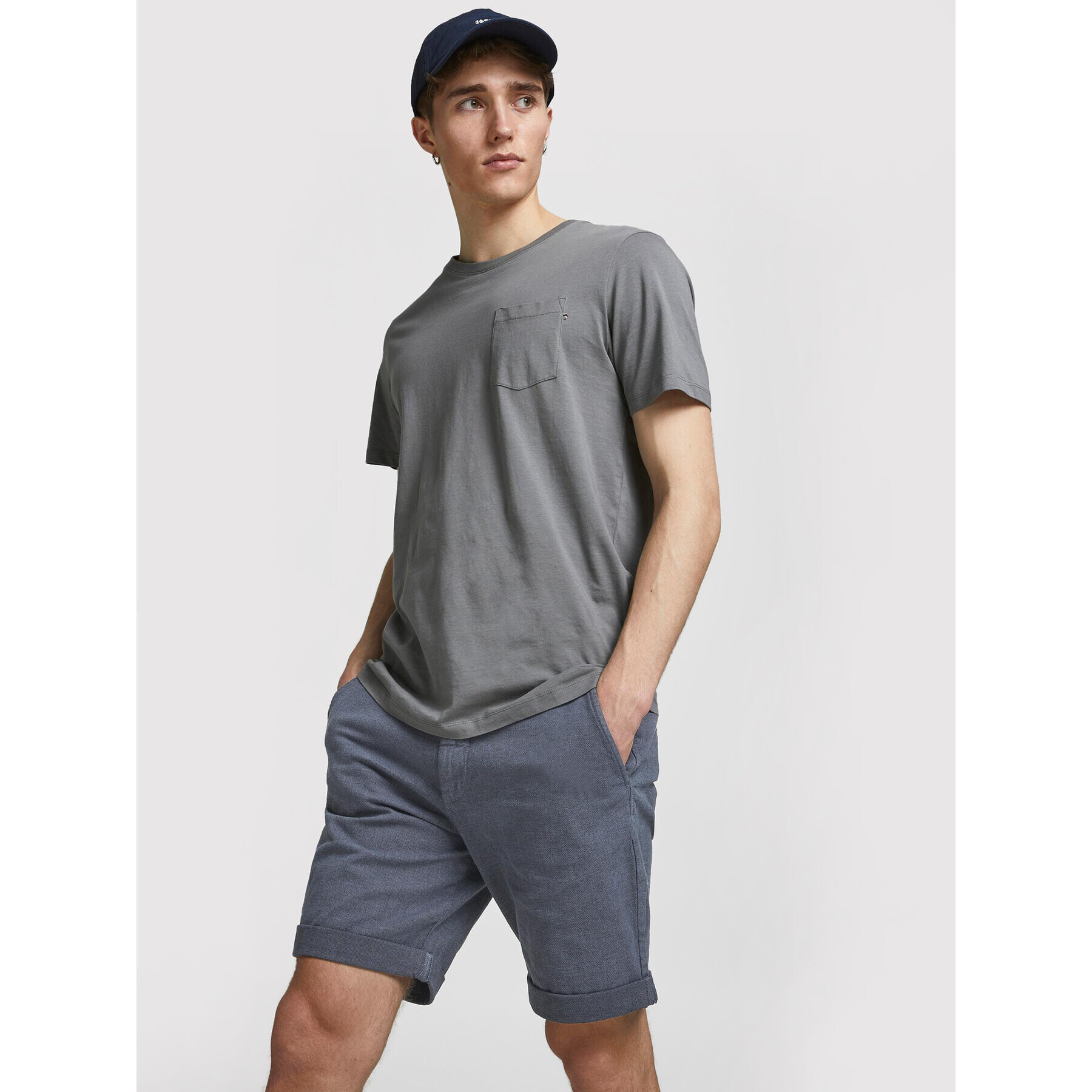 Jack&Jones Šortky z materiálu Kenso 12183665 Tmavomodrá Regular Fit - Pepit.cz