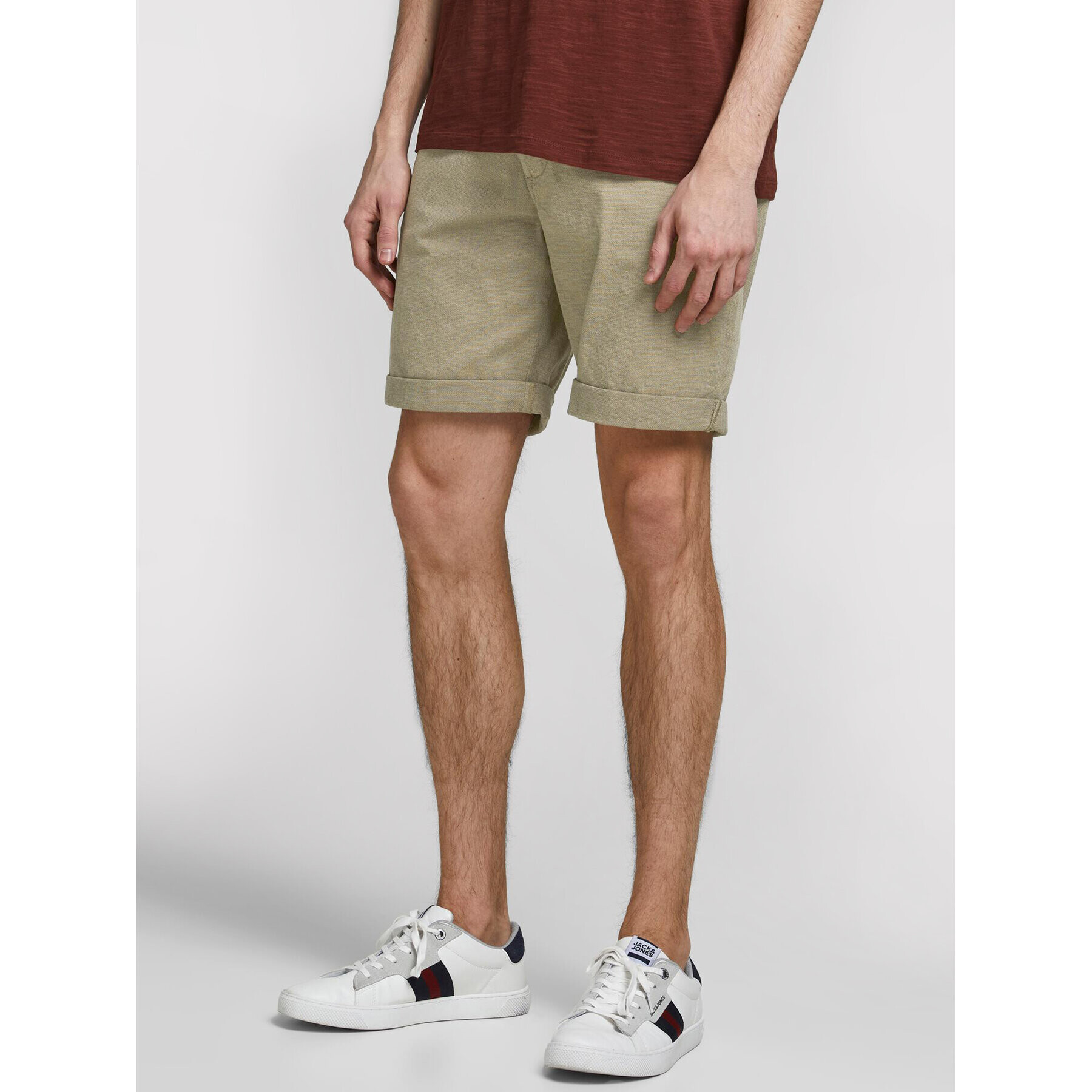 Jack&Jones Šortky z materiálu Kenso 12183665 Zelená Regular Fit - Pepit.cz