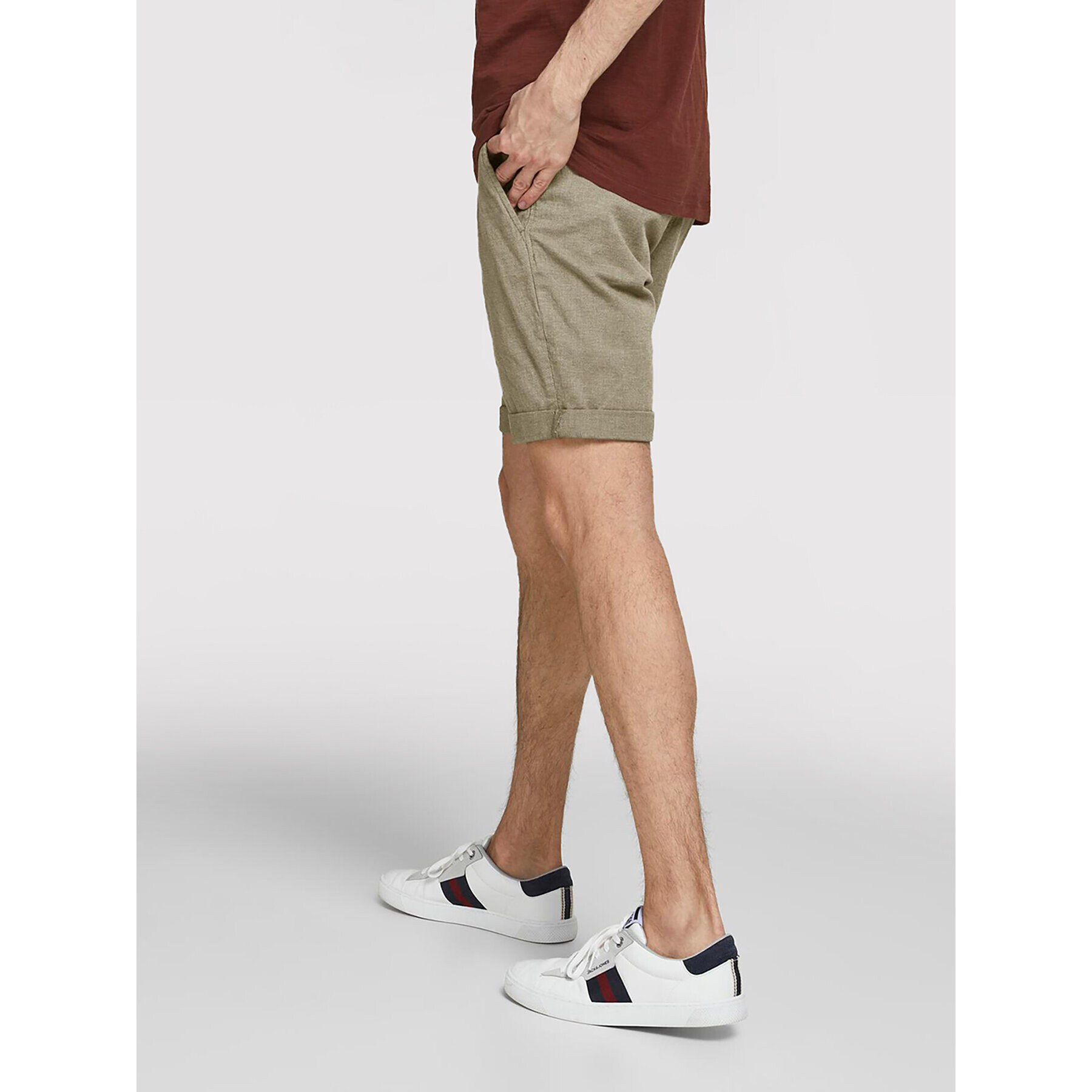 Jack&Jones Šortky z materiálu Kenso 12183665 Zelená Regular Fit - Pepit.cz