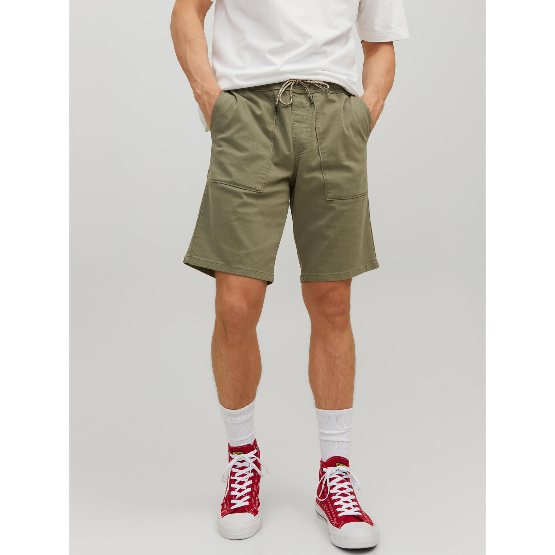 Jack&Jones Šortky z materiálu Lewis 12229946 Zelená Regular Fit - Pepit.cz