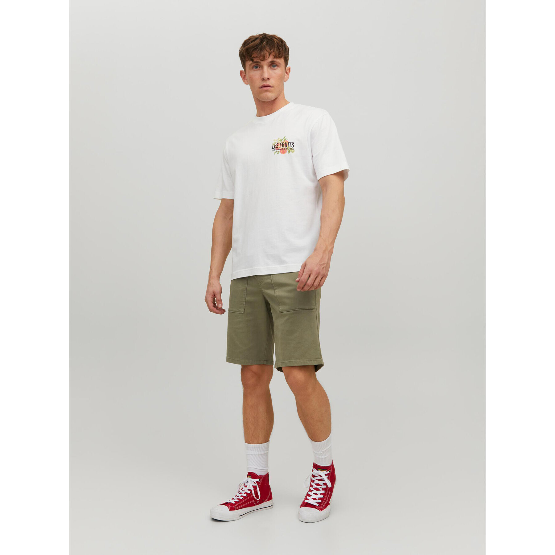 Jack&Jones Šortky z materiálu Lewis 12229946 Zelená Regular Fit - Pepit.cz