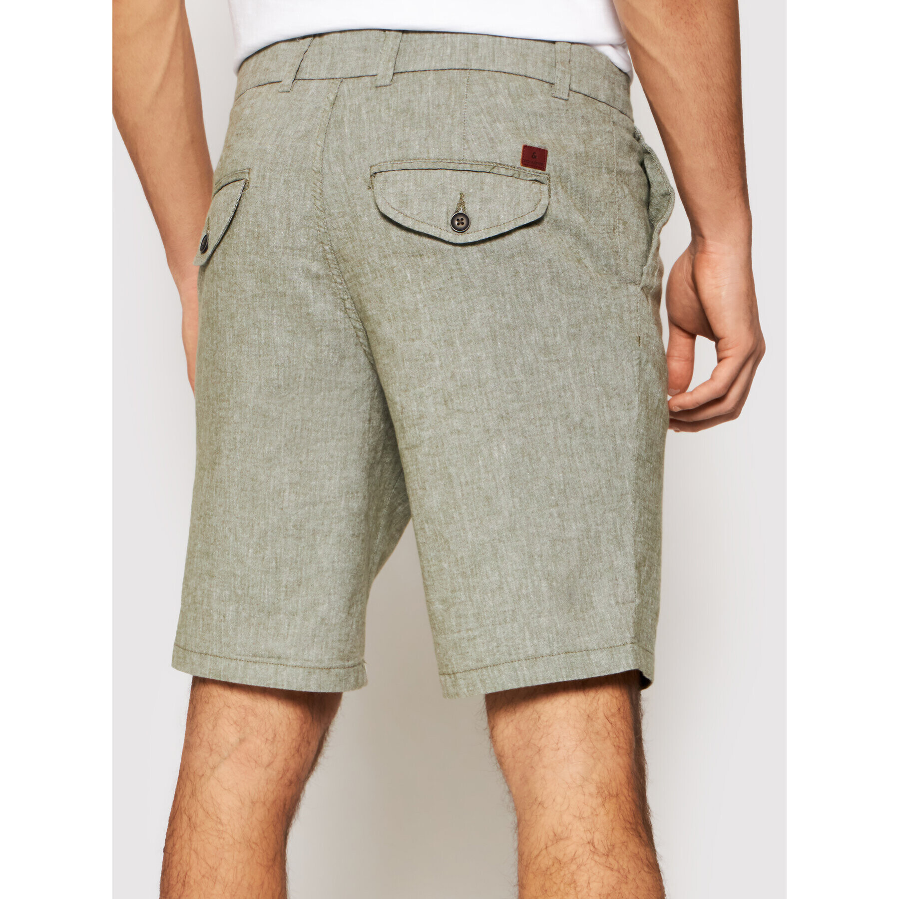 Jack&Jones Šortky z materiálu Milton 12188357 Zelená Regular Fit - Pepit.cz