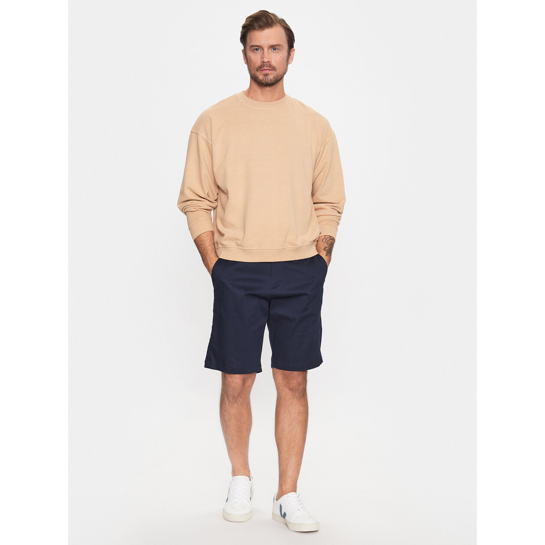 Jack&Jones Šortky z materiálu Pablo 12205367 Tmavomodrá Loose Fit - Pepit.cz