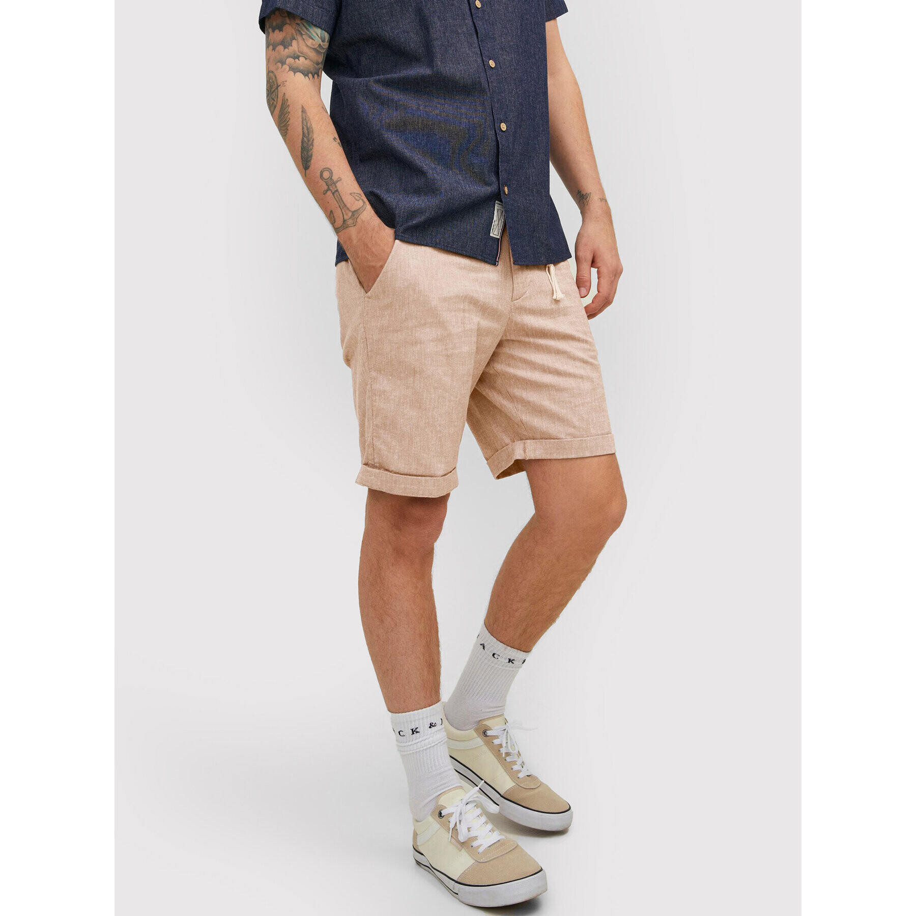 Jack&Jones Šortky z materiálu Sky 12210139 Béžová Regular Fit - Pepit.cz