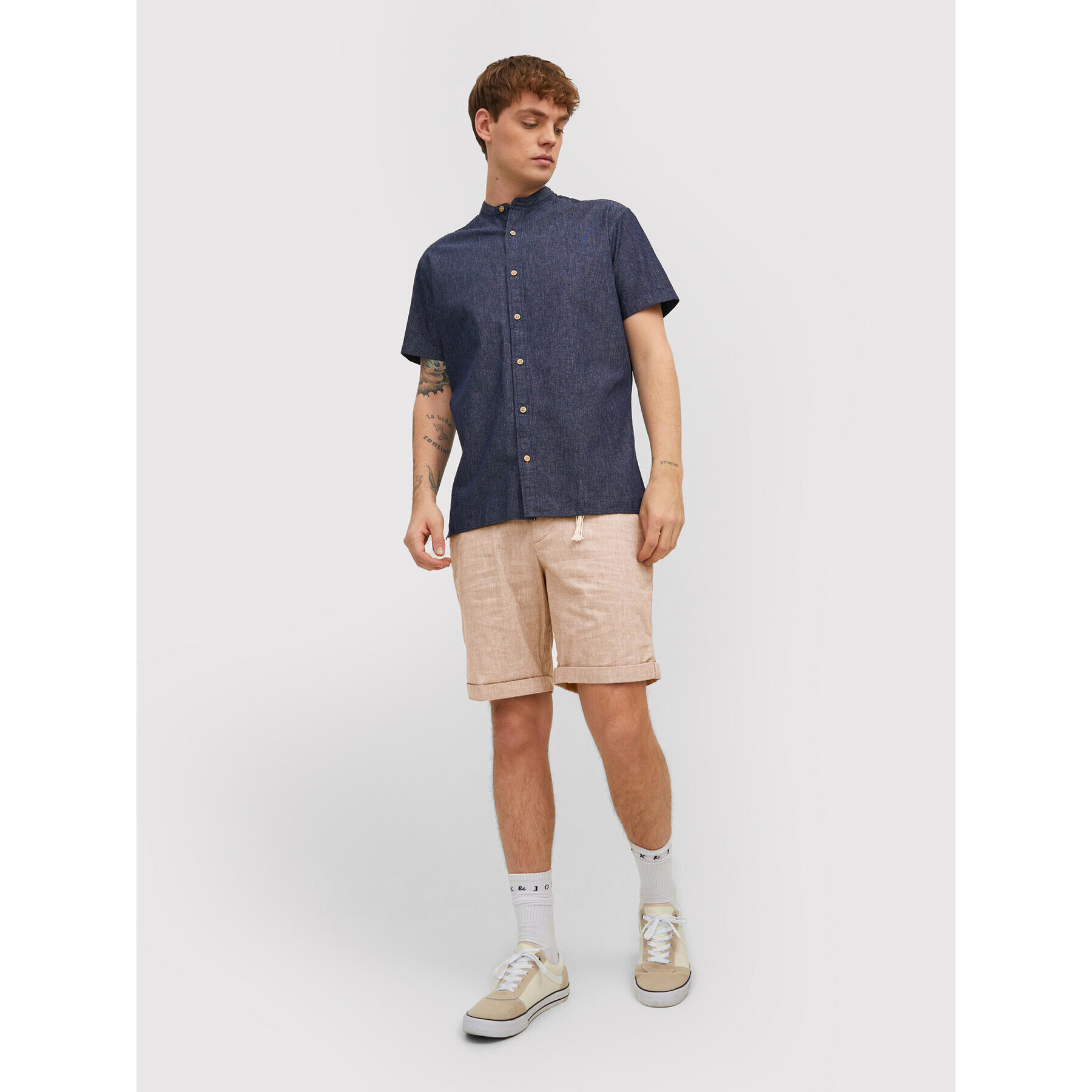 Jack&Jones Šortky z materiálu Sky 12210139 Béžová Regular Fit - Pepit.cz