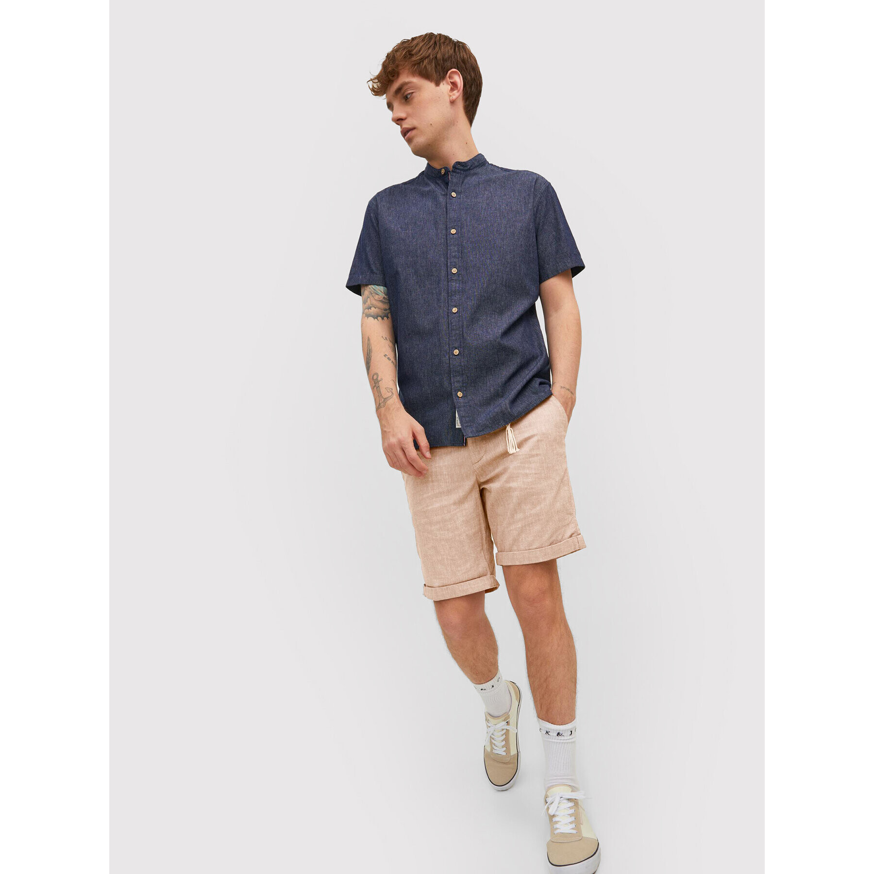 Jack&Jones Šortky z materiálu Sky 12210139 Béžová Regular Fit - Pepit.cz