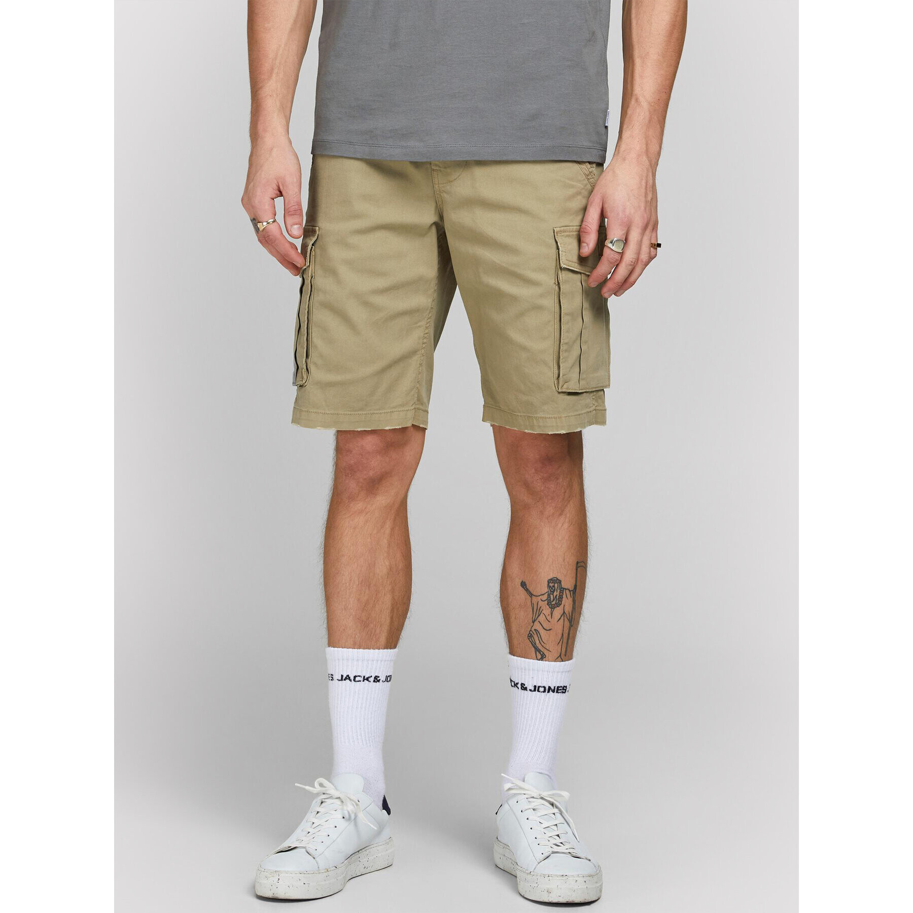 Jack&Jones Šortky z materiálu Zack 12184905 Béžová Regular Fit - Pepit.cz