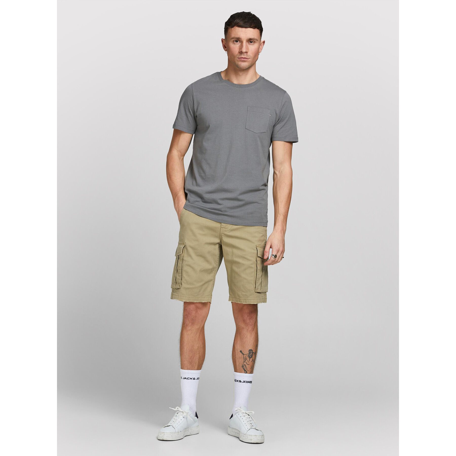 Jack&Jones Šortky z materiálu Zack 12184905 Béžová Regular Fit - Pepit.cz