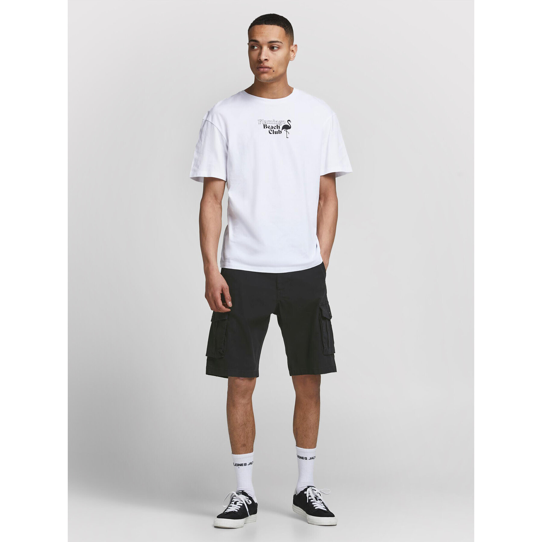 Jack&Jones Šortky z materiálu Zack 12184905 Černá Regular Fit - Pepit.cz