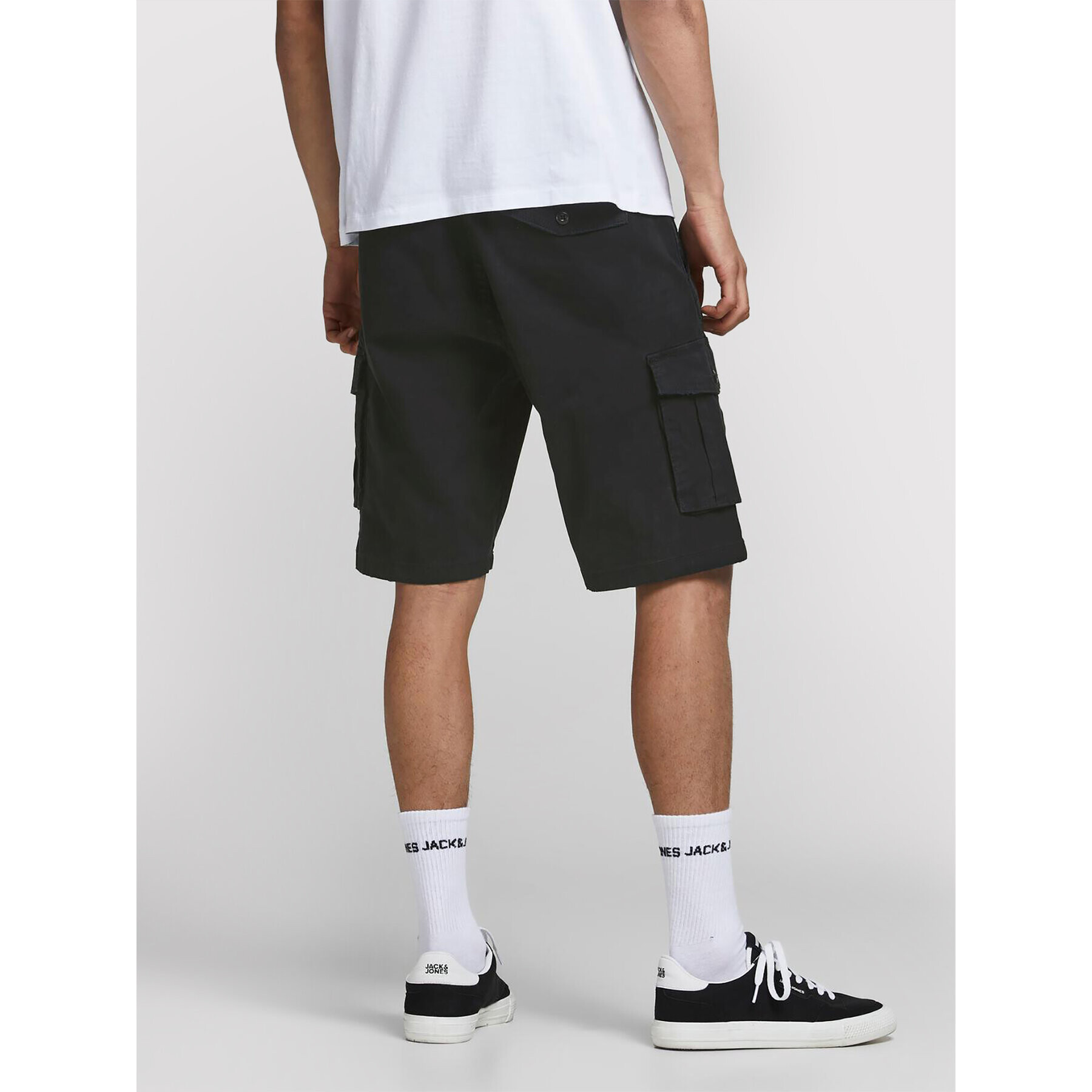 Jack&Jones Šortky z materiálu Zack 12184905 Černá Regular Fit - Pepit.cz