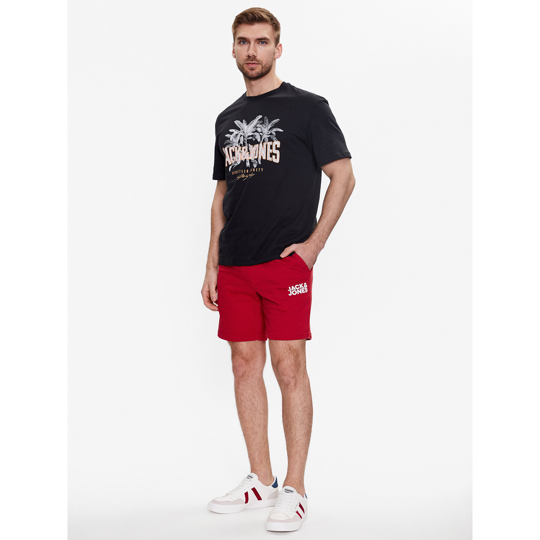 Jack&Jones Sportovní kraťasy 12228920 Červená Regular Fit - Pepit.cz