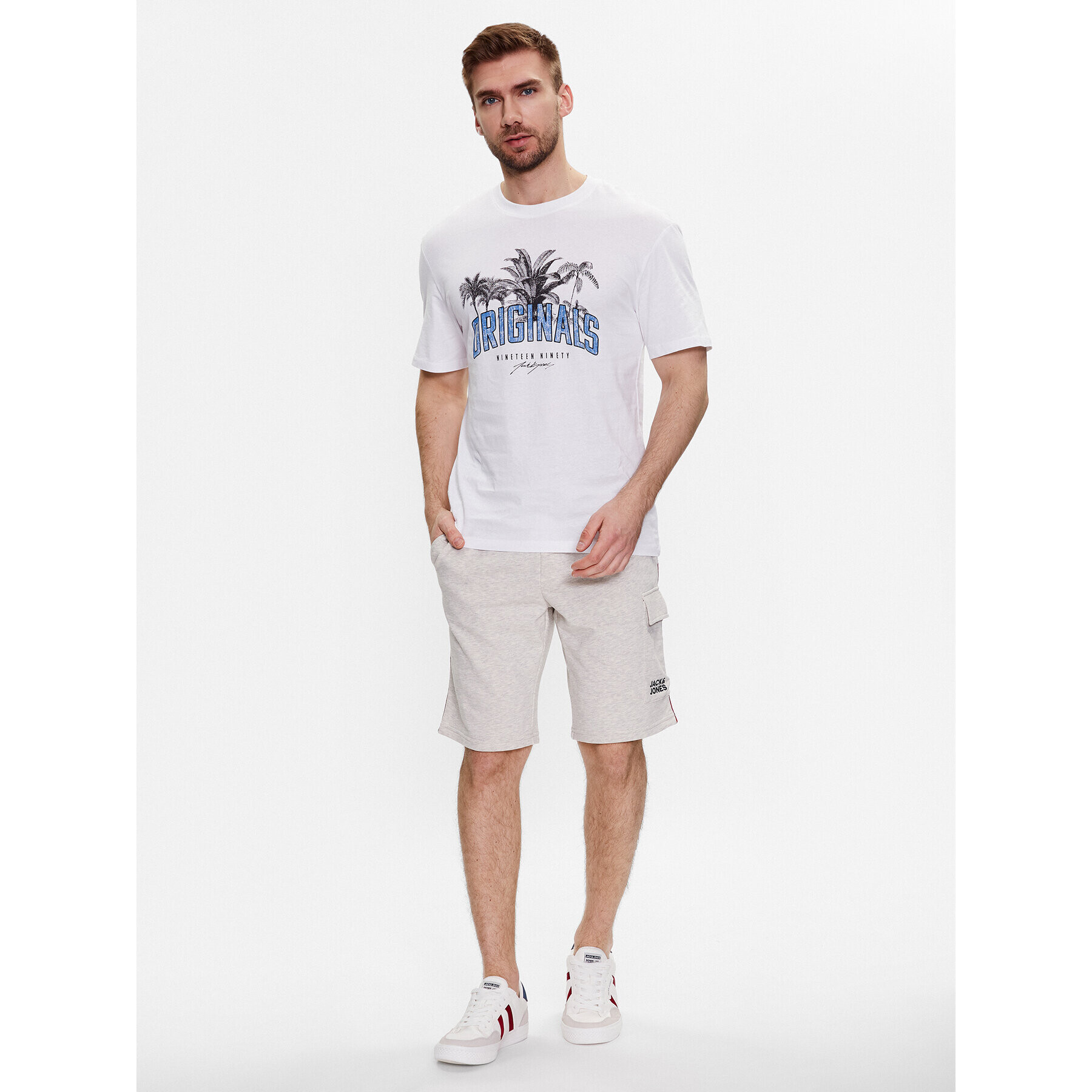 Jack&Jones Sportovní kraťasy Atlas 12225165 Šedá Regular Fit - Pepit.cz