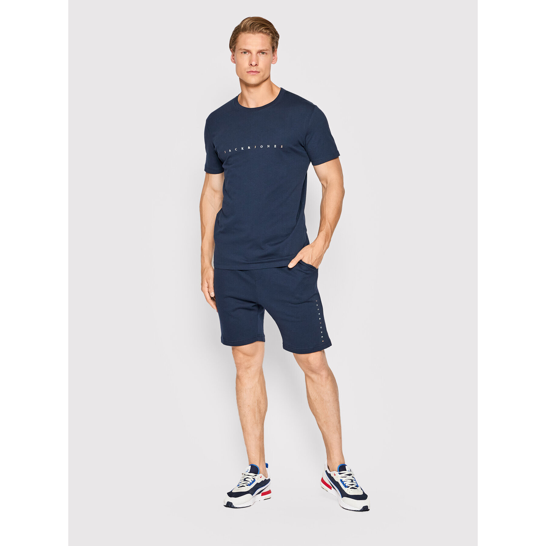 Jack&Jones Sportovní kraťasy Font 12202197 Tmavomodrá Regular Fit - Pepit.cz