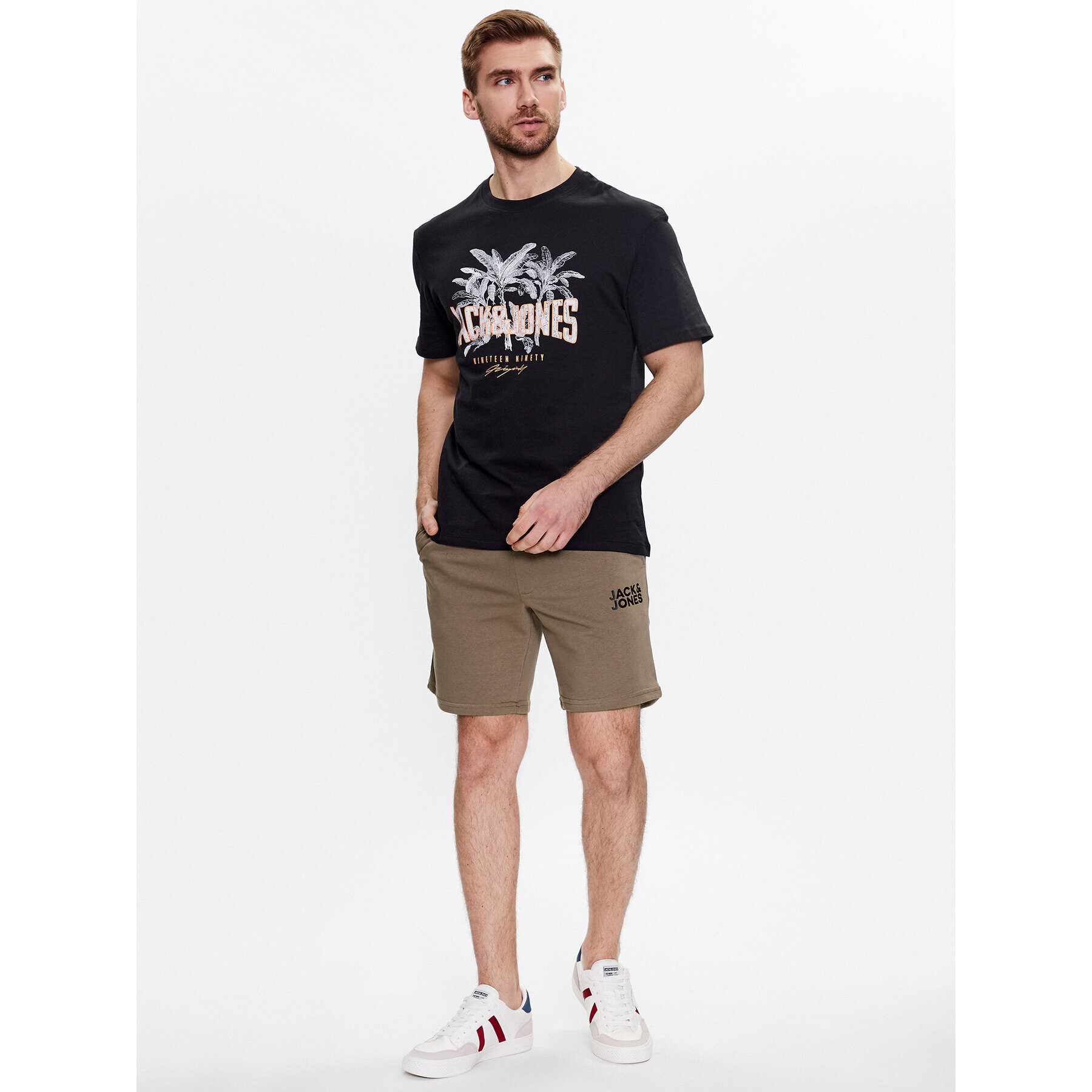 Jack&Jones Sportovní kraťasy New Soft 12228920 Hnědá Regular Fit - Pepit.cz