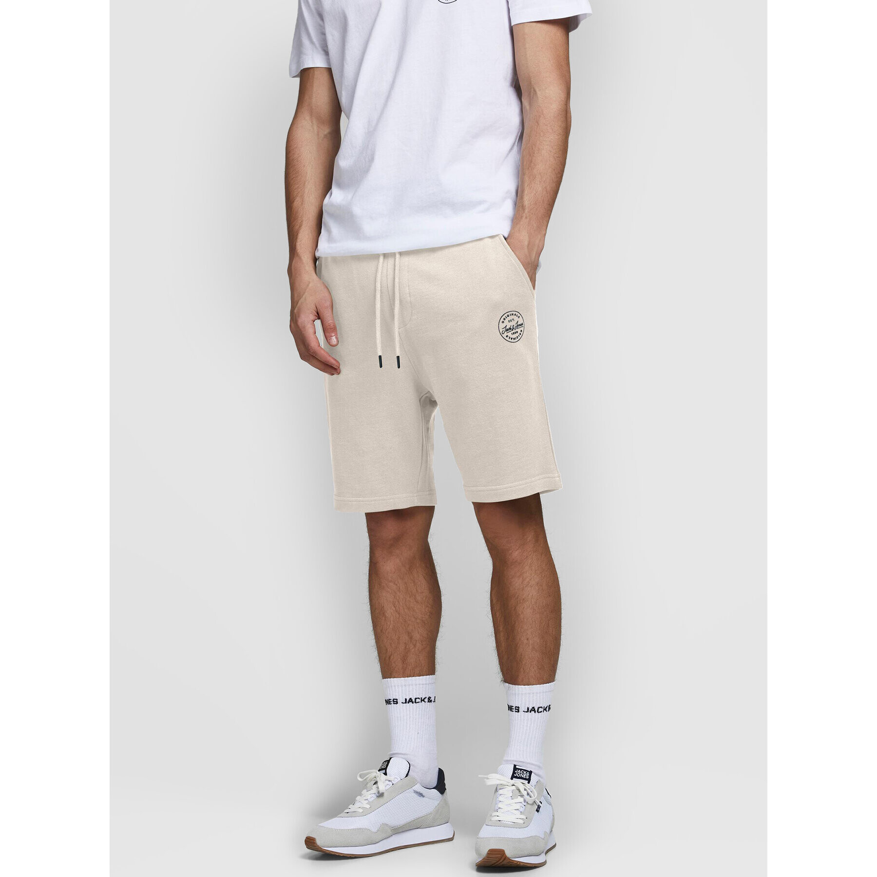 Jack&Jones Sportovní kraťasy Shark 12182595 Béžová Regular Fit - Pepit.cz