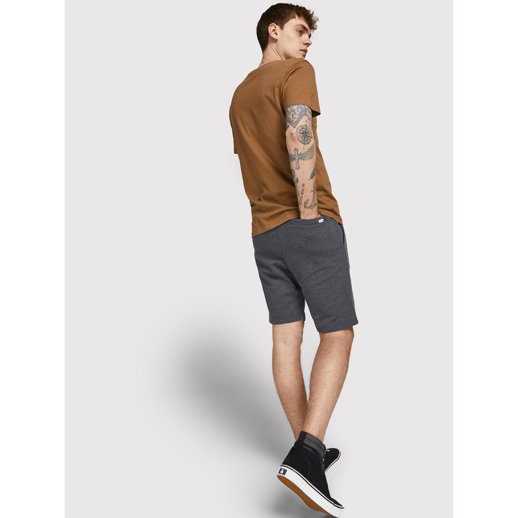 Jack&Jones Sportovní kraťasy Shark 12182595 Šedá Regular Fit - Pepit.cz