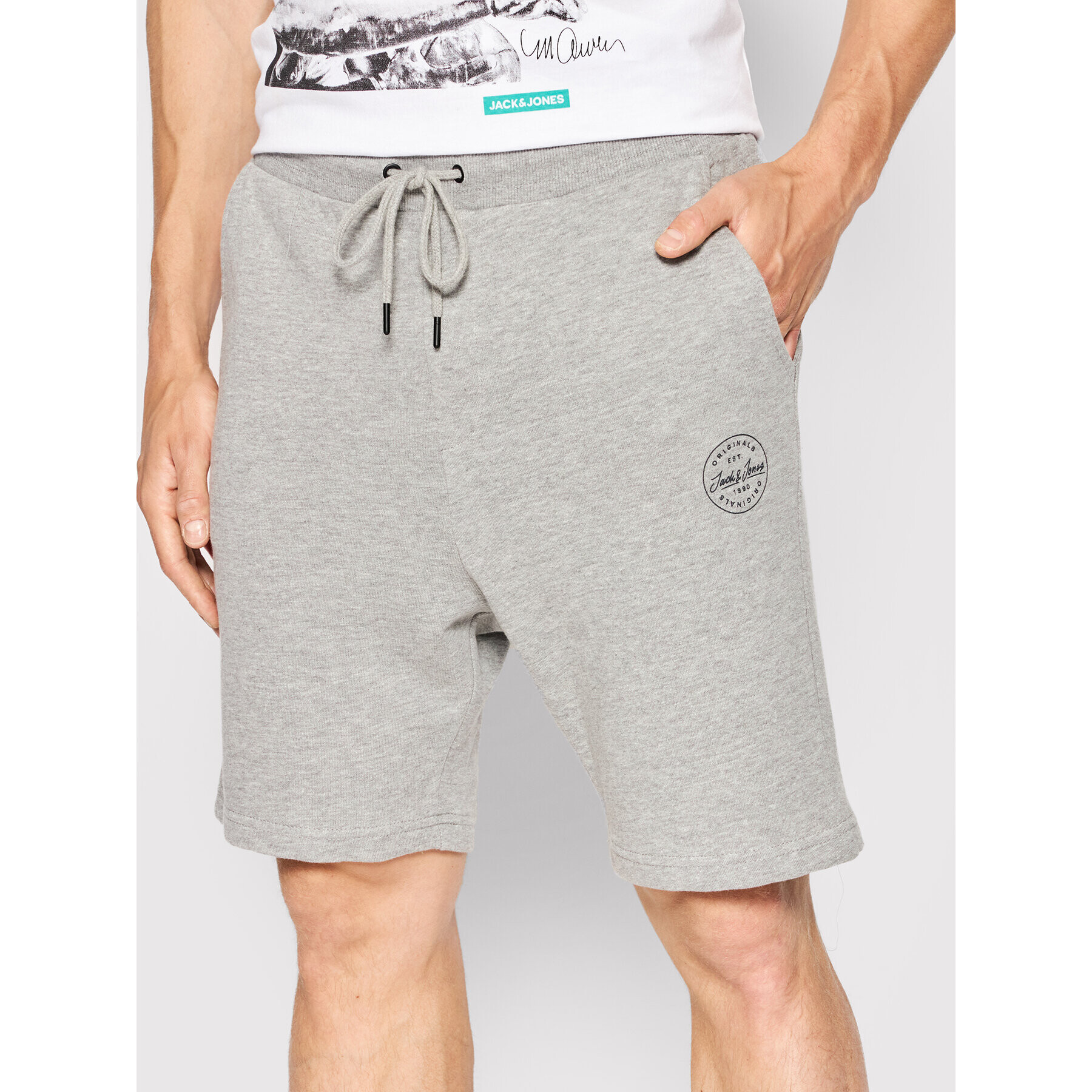 Jack&Jones Sportovní kraťasy Shark 12182595 Šedá Regular Fit - Pepit.cz