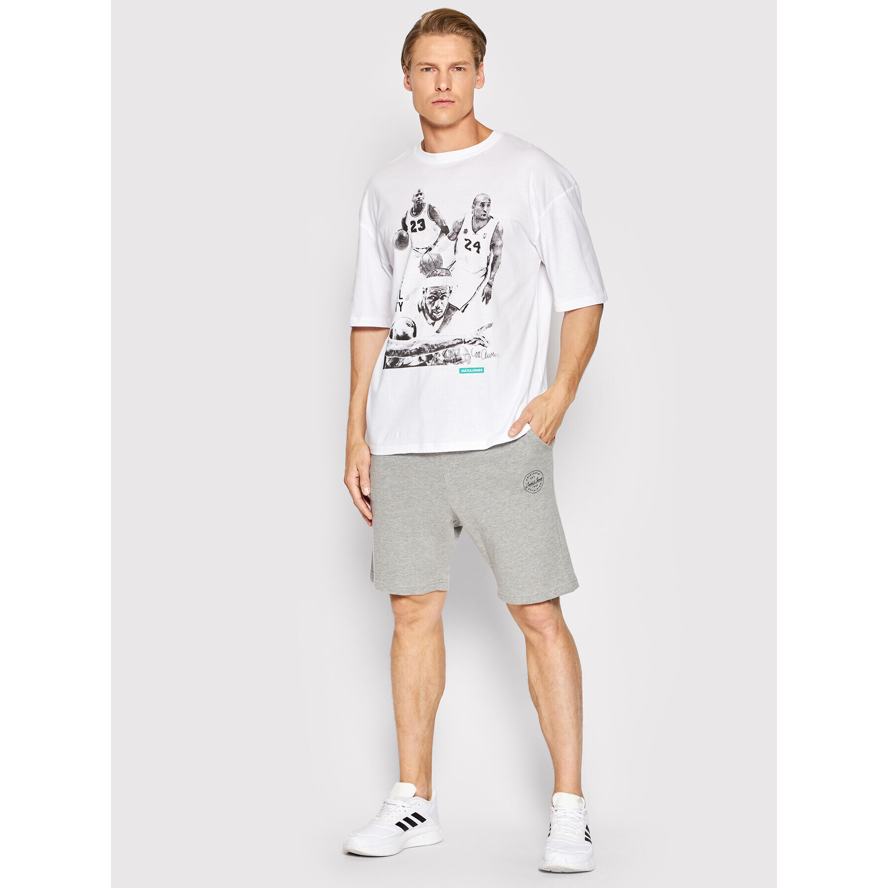 Jack&Jones Sportovní kraťasy Shark 12182595 Šedá Regular Fit - Pepit.cz