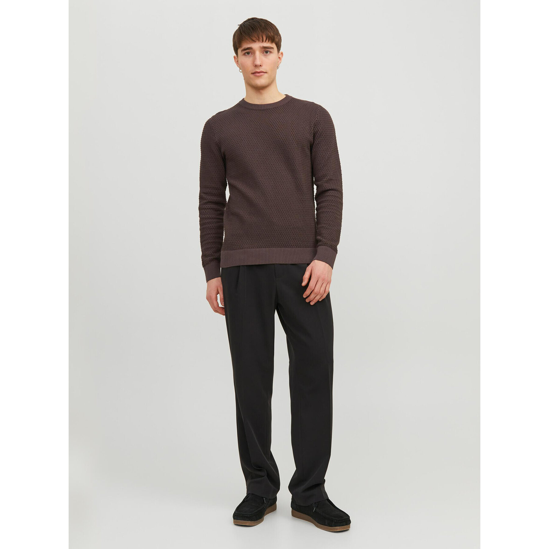 Jack&Jones Svetr 12212816 Hnědá Regular Fit - Pepit.cz