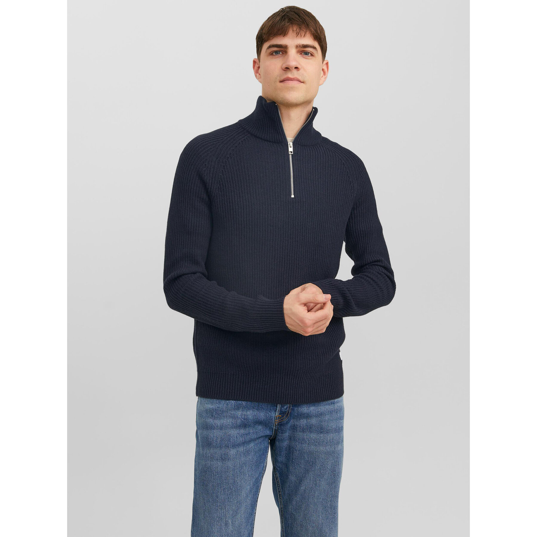 Jack&Jones Svetr 12236308 Tmavomodrá Regular Fit - Pepit.cz