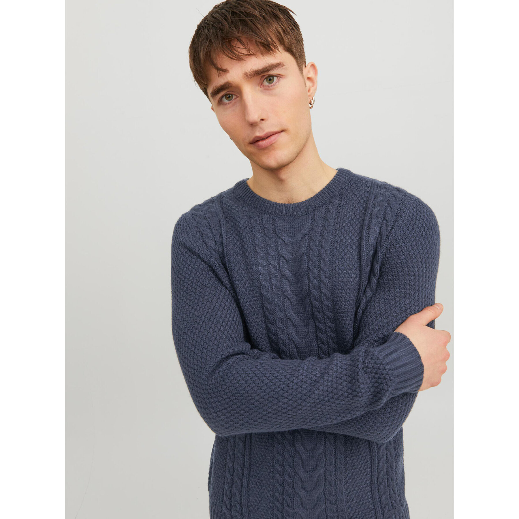 Jack&Jones Svetr 12236314 Tmavomodrá Regular Fit - Pepit.cz