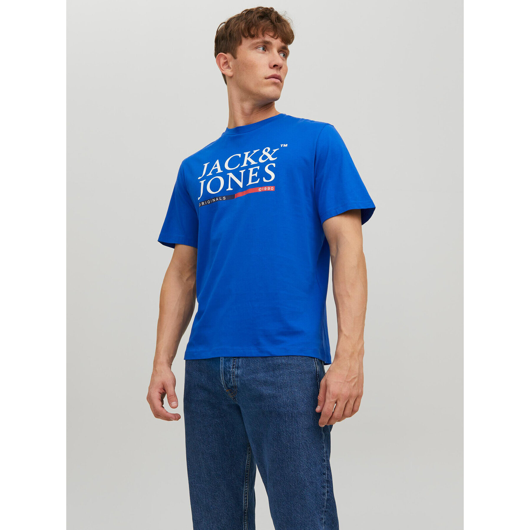 Jack&Jones T-Shirt 12228542 Modrá Standard Fit - Pepit.cz