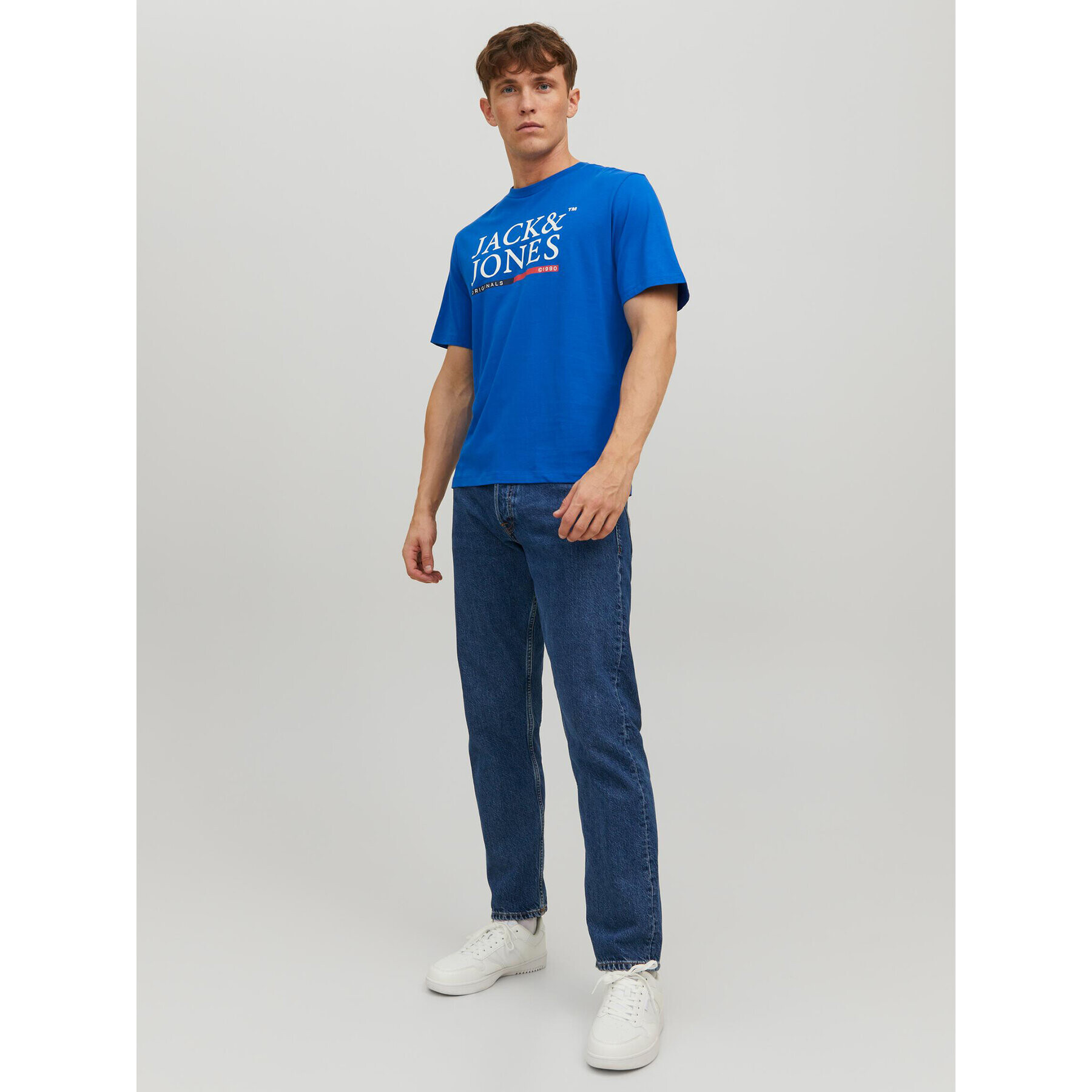 Jack&Jones T-Shirt 12228542 Modrá Standard Fit - Pepit.cz