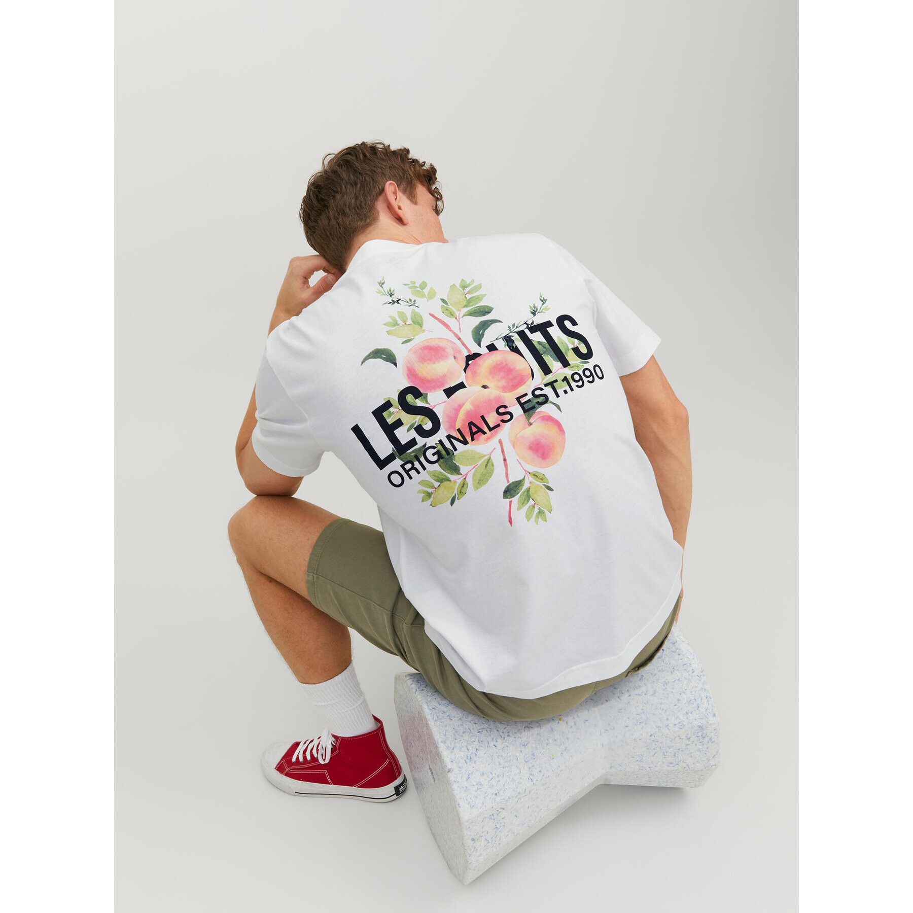 Jack&Jones T-Shirt Flores 12228776 Bílá Loose Fit - Pepit.cz