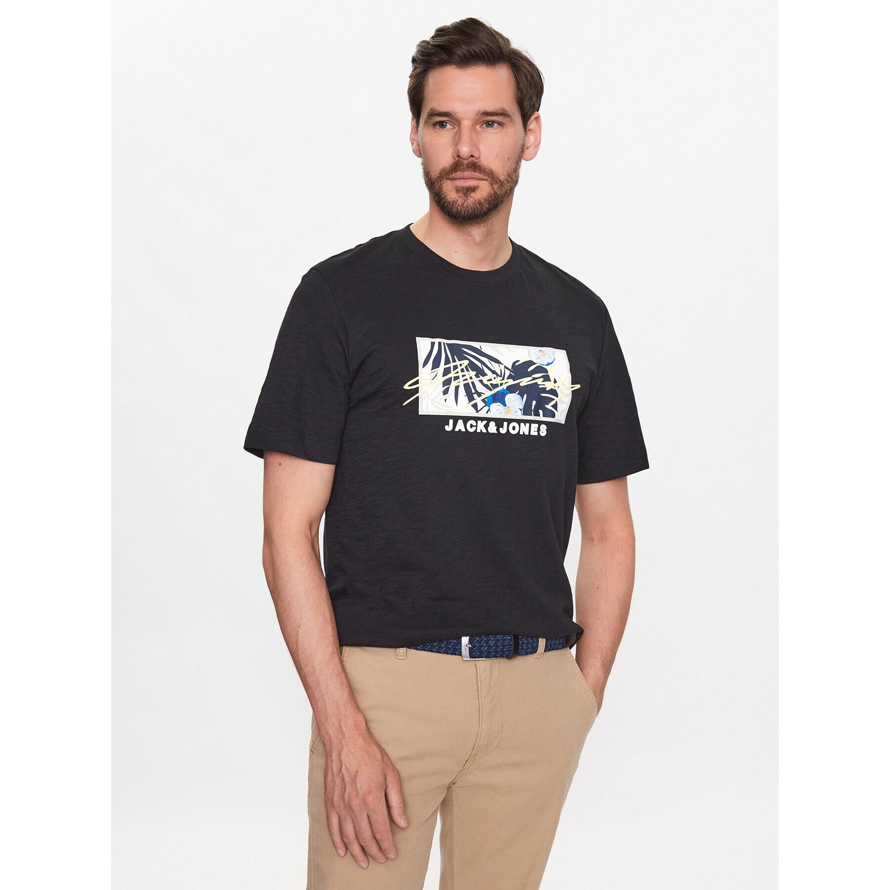 Jack&Jones T-Shirt Tulum 12234807 Černá Standard Fit - Pepit.cz