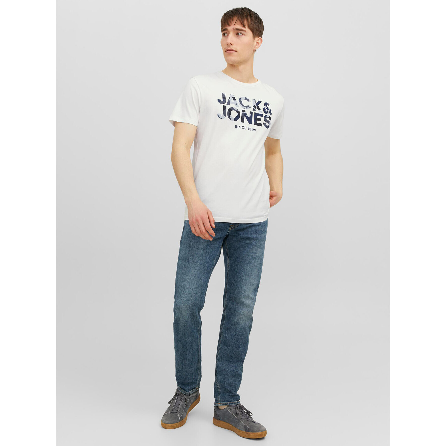 Jack&Jones T-Shirt 12235189 Bílá Regular Fit - Pepit.cz