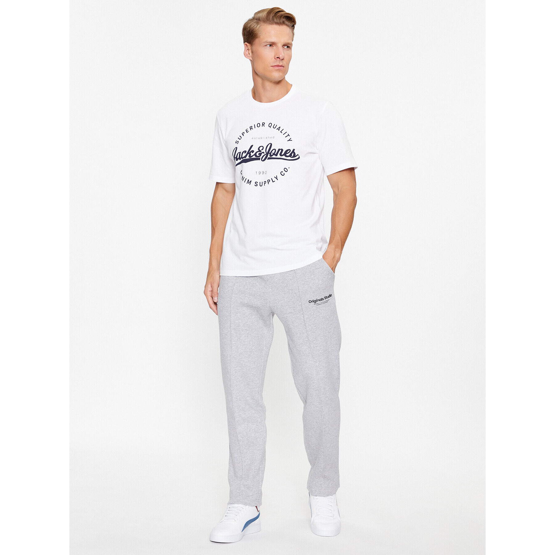 Jack&Jones T-Shirt 12236150 Bílá Regular Fit - Pepit.cz