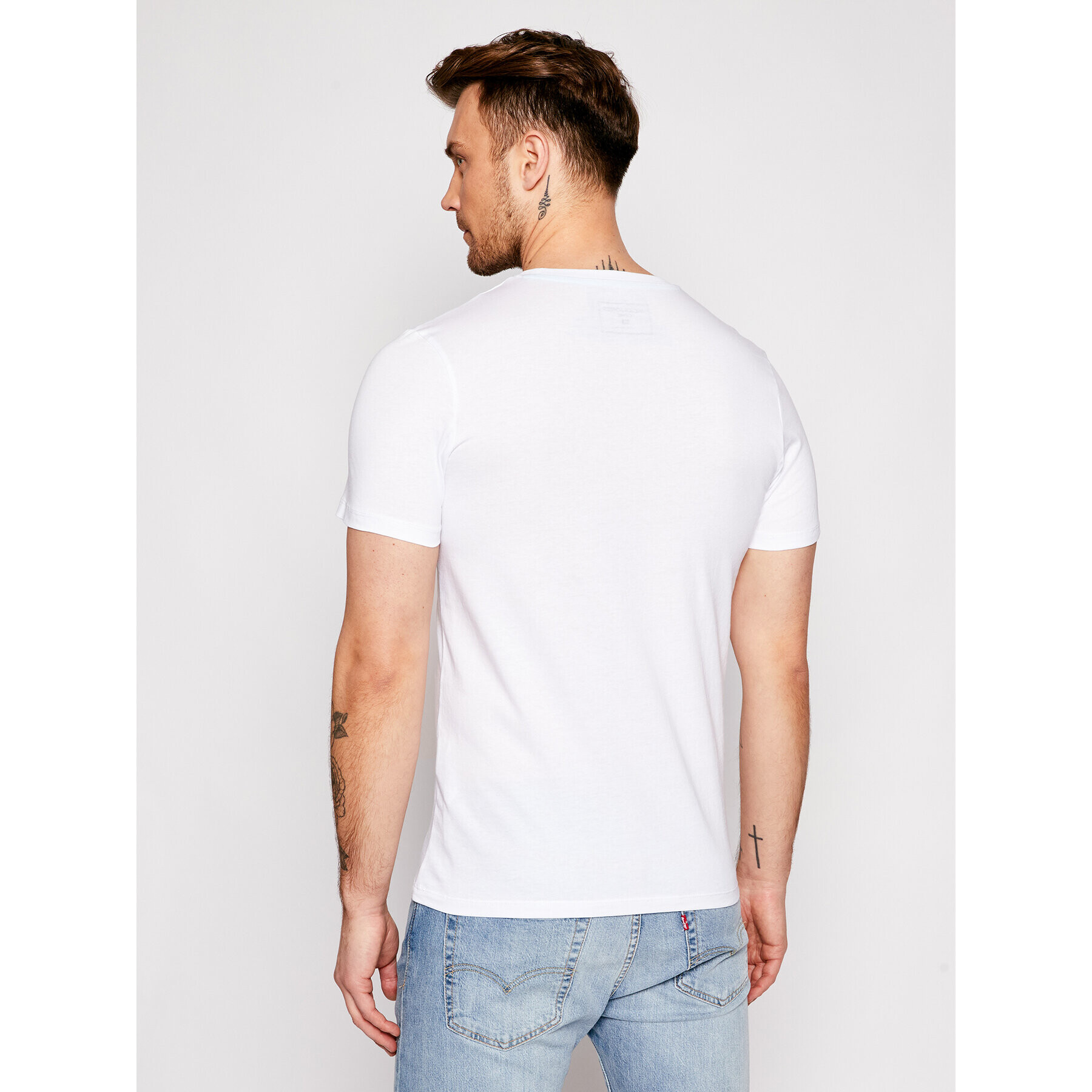 Jack&Jones T-Shirt Alpha 12188038 Bílá Slim Fit - Pepit.cz