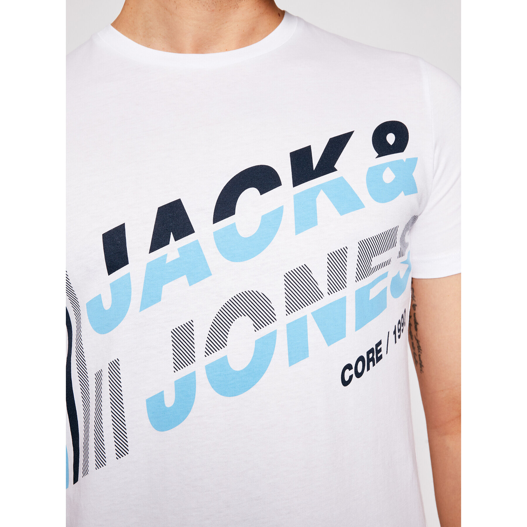 Jack&Jones T-Shirt Alpha 12188038 Bílá Slim Fit - Pepit.cz