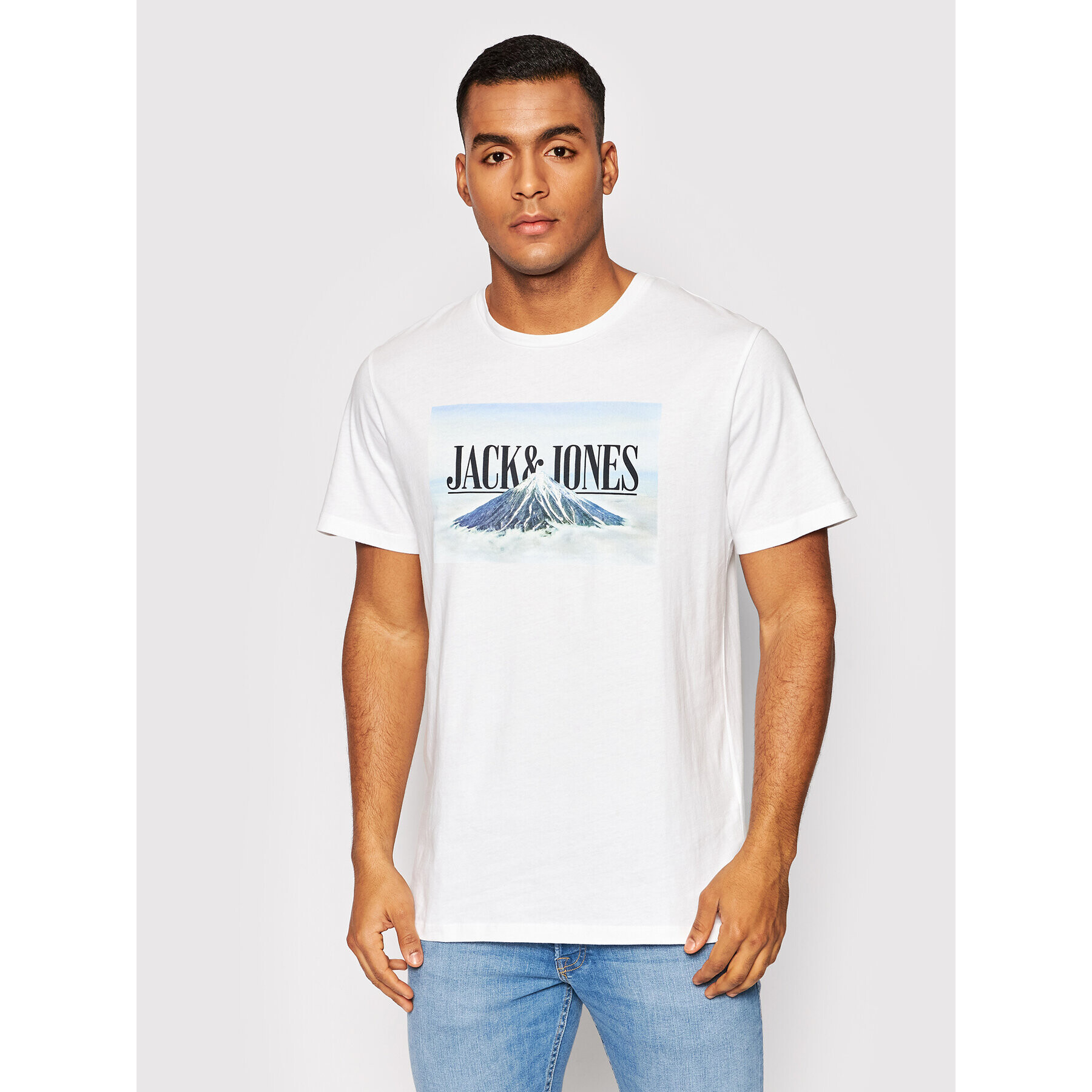 Jack&Jones T-Shirt Azan 12200159 Bílá Regular Fit - Pepit.cz