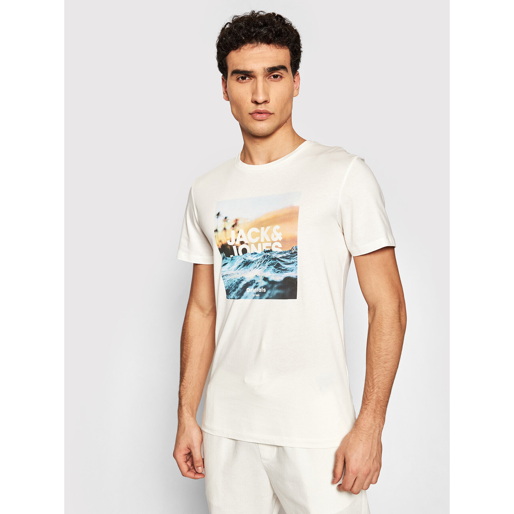 Jack&Jones T-Shirt Azure 12189032 Bílá Regular Fit - Pepit.cz