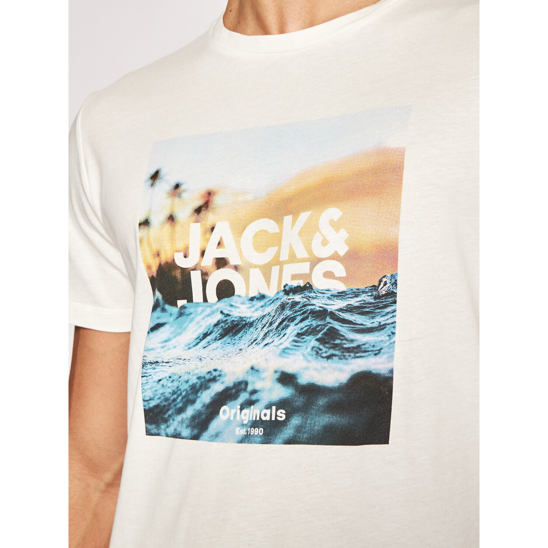 Jack&Jones T-Shirt Azure 12189032 Bílá Regular Fit - Pepit.cz