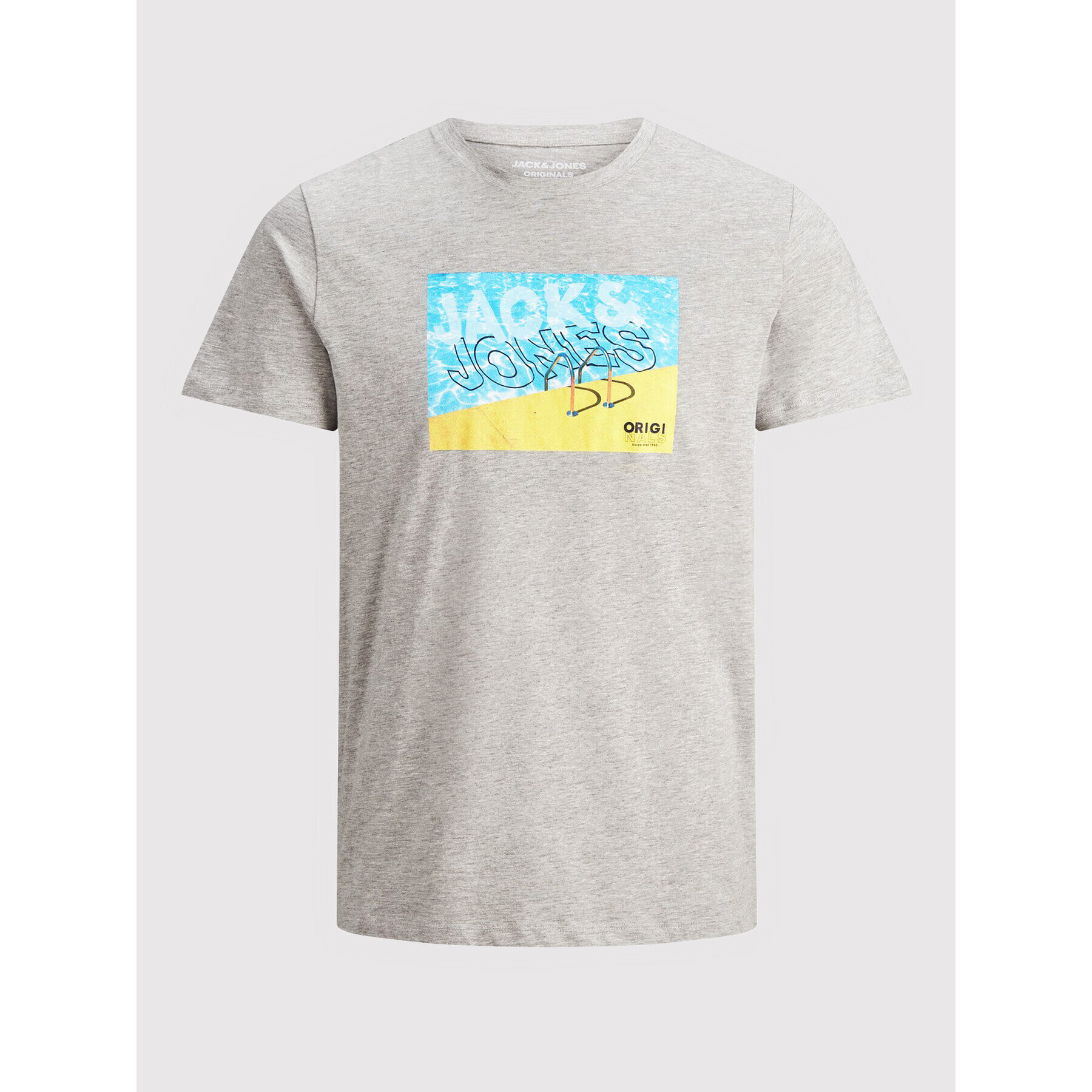 Jack&Jones T-Shirt Azure 12189032 Šedá Regular Fit - Pepit.cz