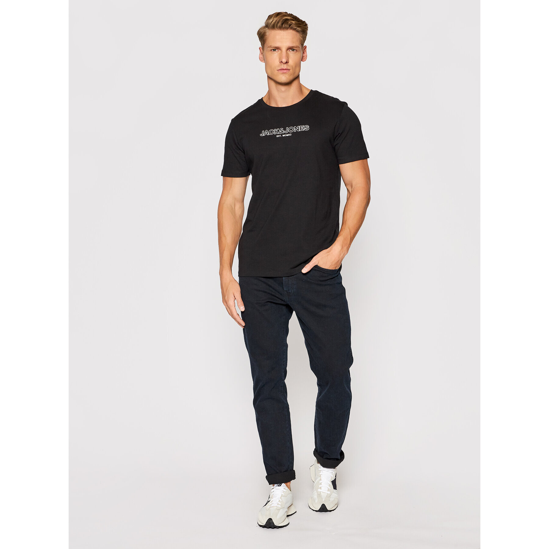 Jack&Jones T-Shirt Bank 12192092 Černá Regular Fit - Pepit.cz