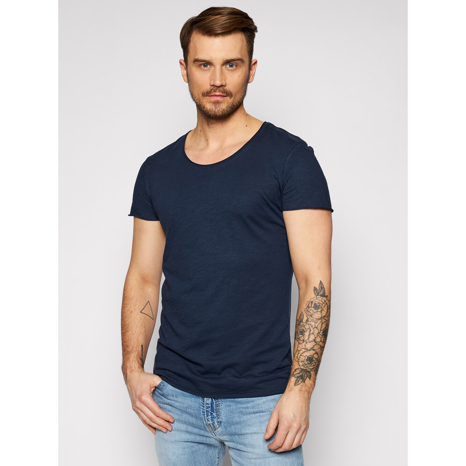 Jack&Jones T-Shirt Bas 12136679 Tmavomodrá Regular Fit - Pepit.cz