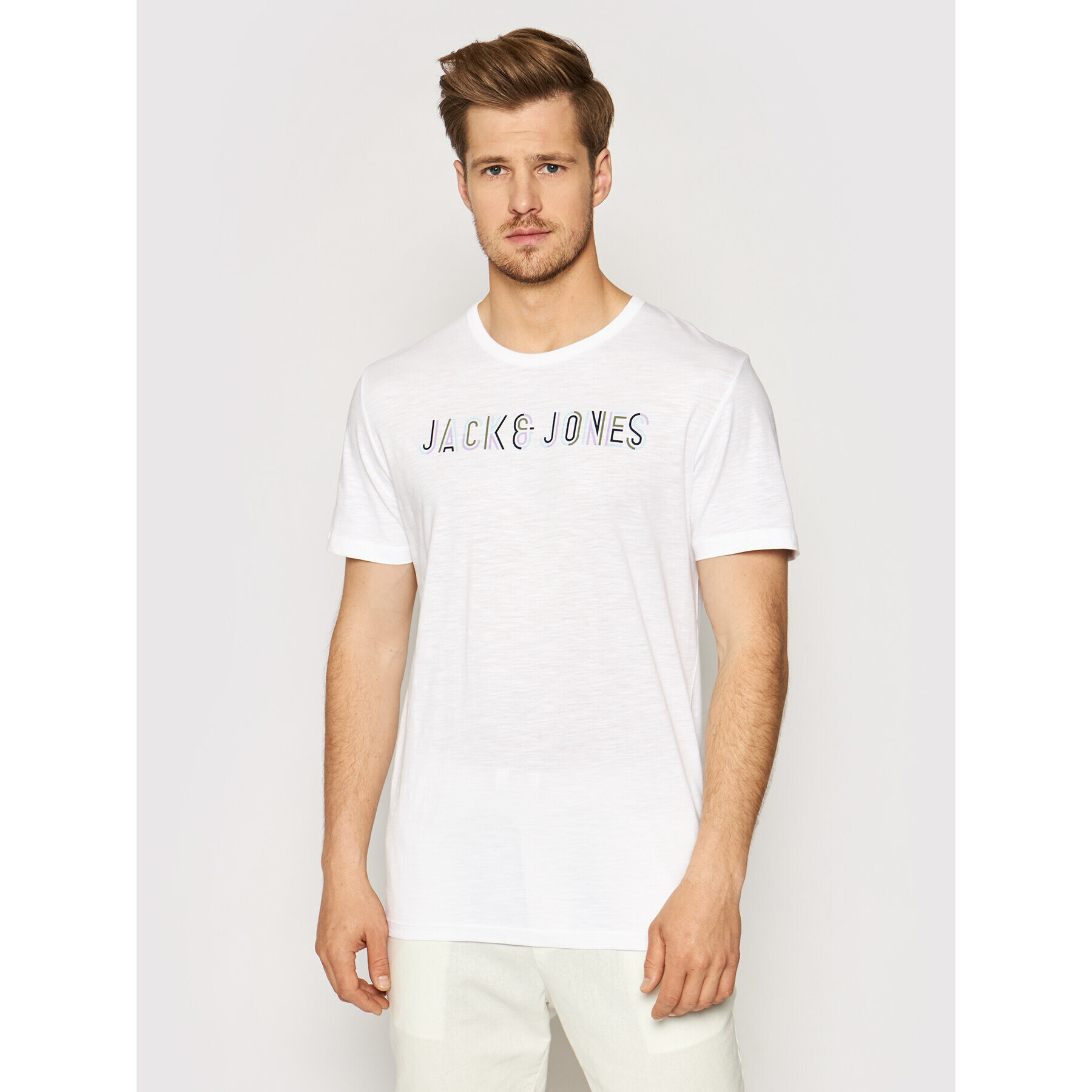 Jack&Jones T-Shirt Beachs 12191168 Bílá Regular Fit - Pepit.cz