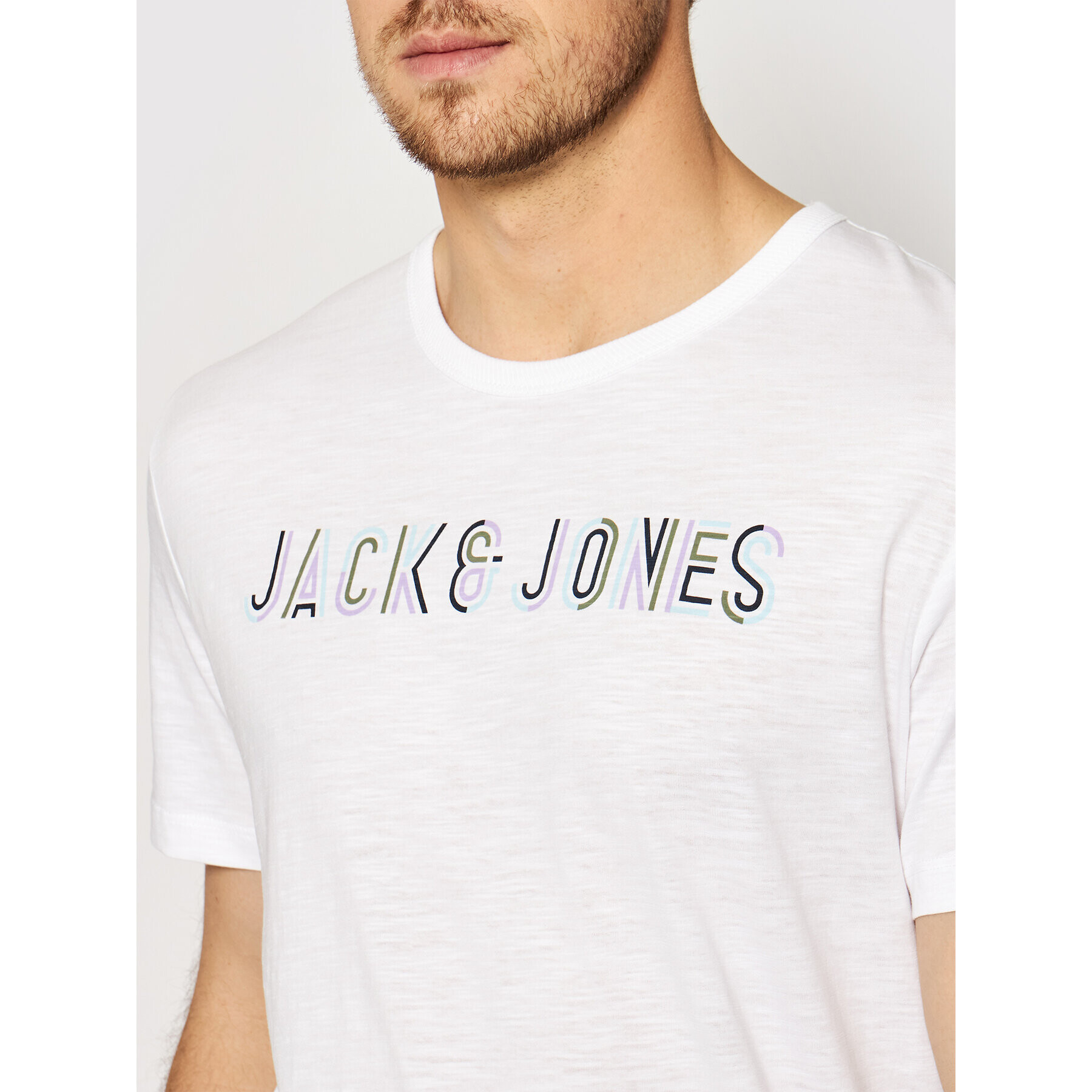 Jack&Jones T-Shirt Beachs 12191168 Bílá Regular Fit - Pepit.cz