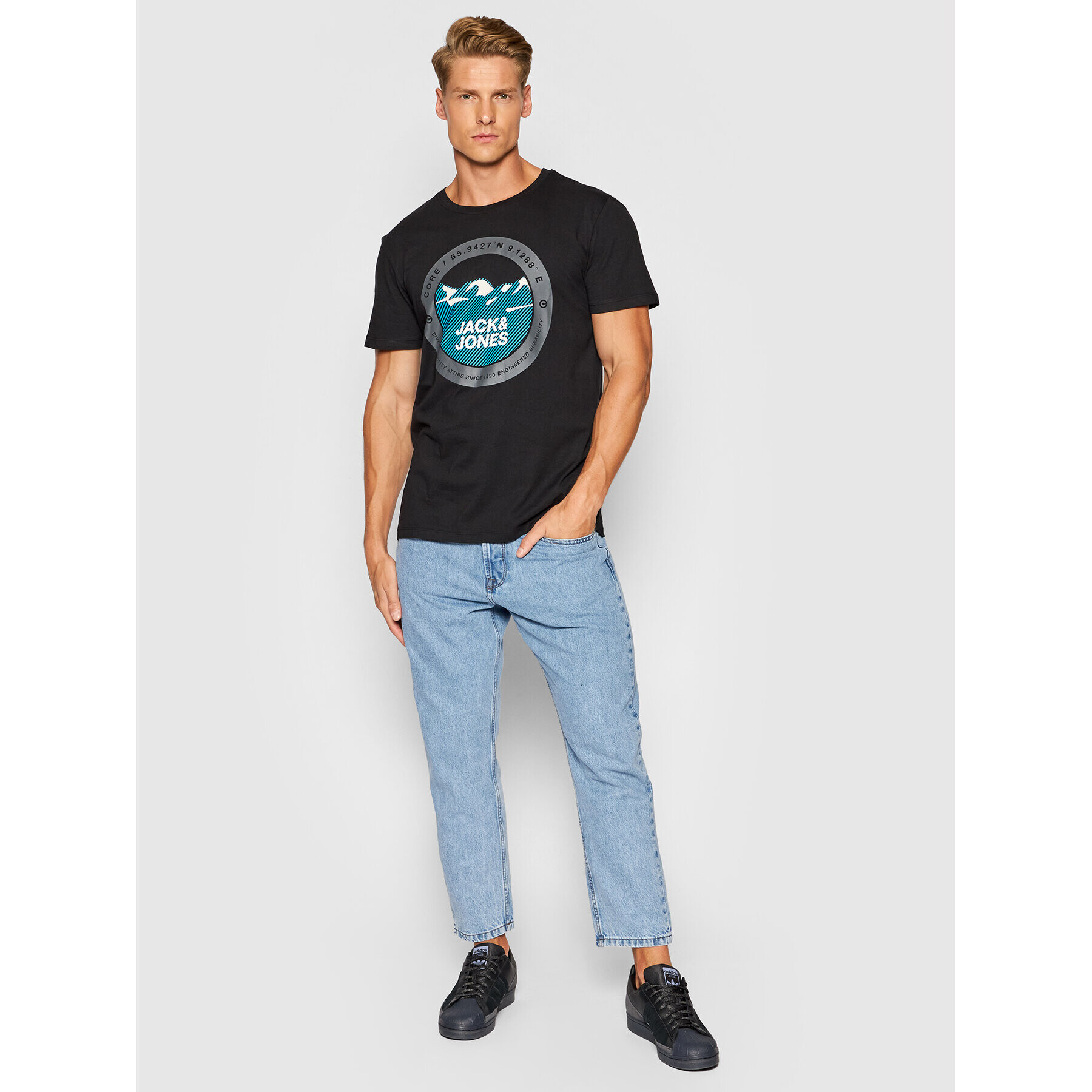 Jack&Jones T-Shirt Bilo 12192890 Černá Regular Fit - Pepit.cz