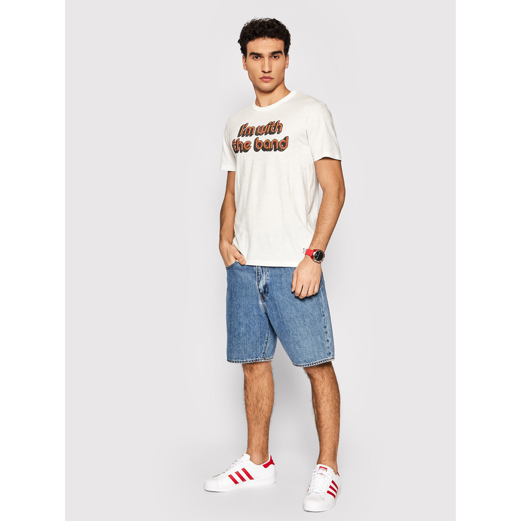 Jack&Jones T-Shirt Blu Arnold 12183541 Bílá Regular Fit - Pepit.cz