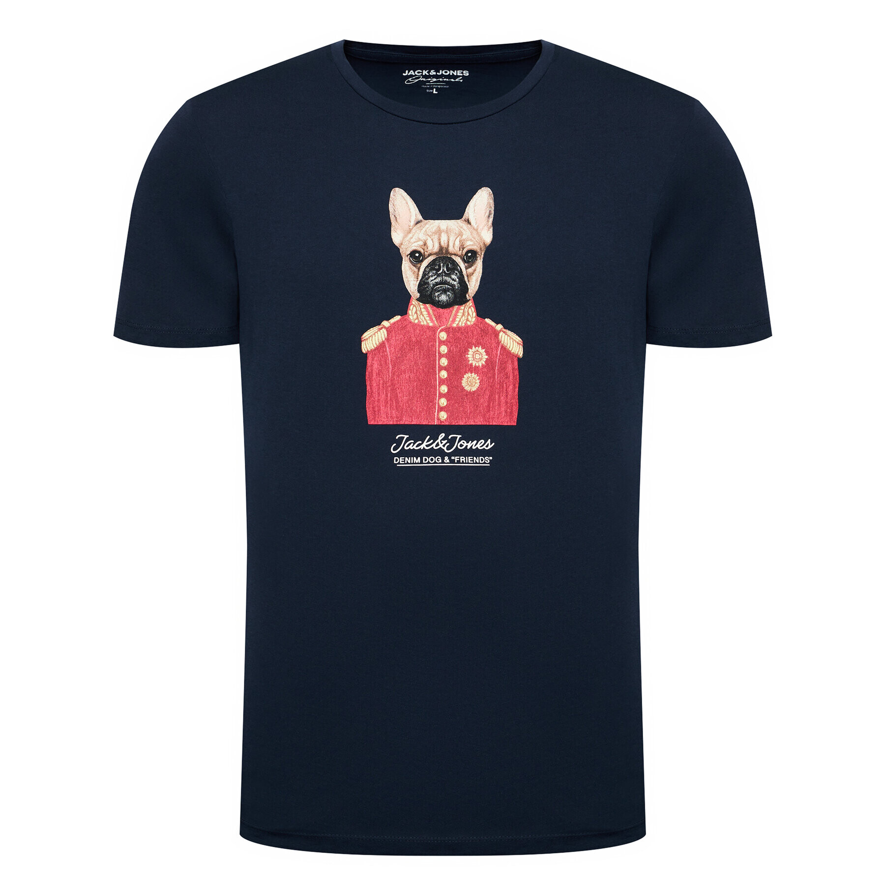 Jack&Jones T-Shirt Bulldog 12192240 Tmavomodrá Slim Fit - Pepit.cz