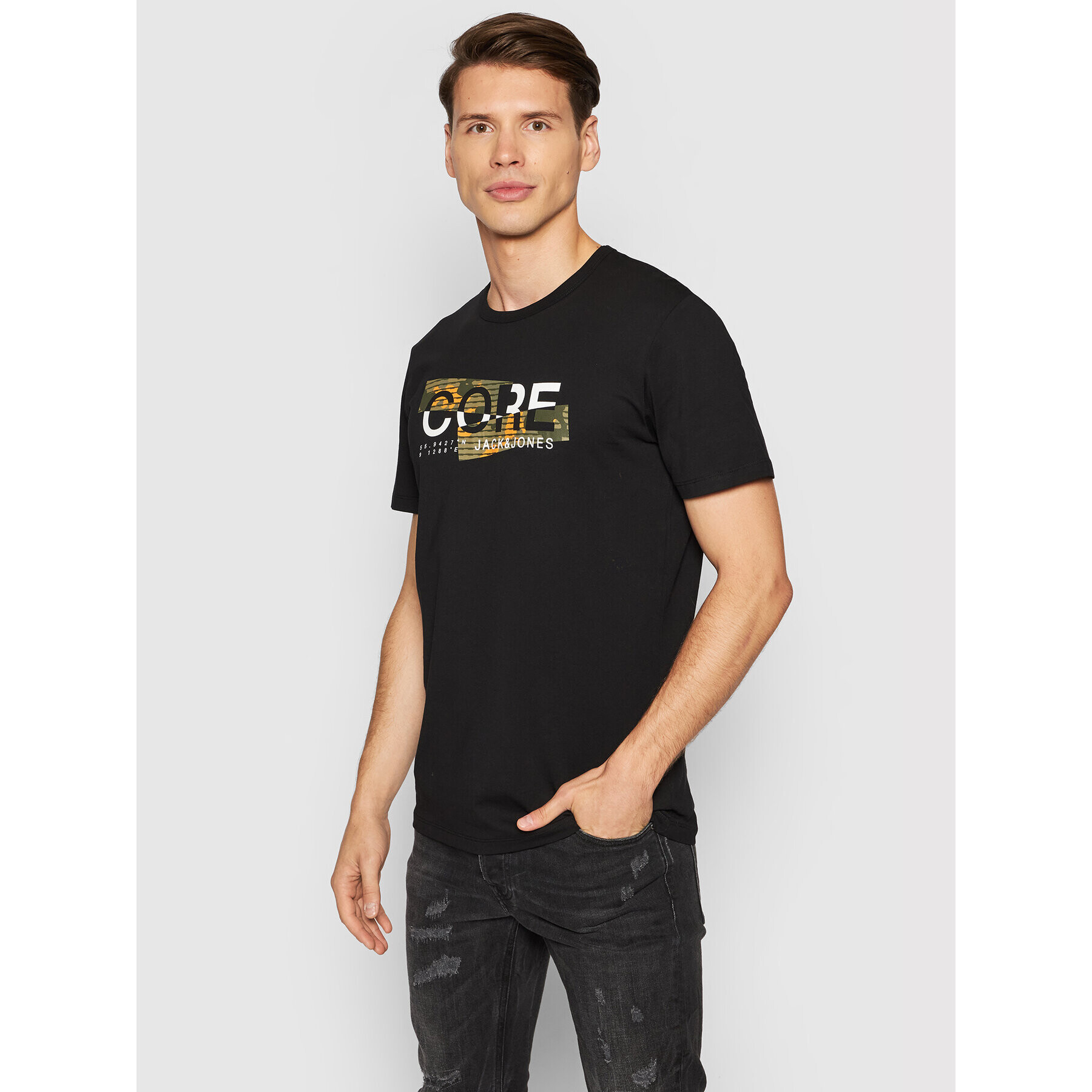 Jack&Jones T-Shirt Cam 12194175 Černá Regular Fit - Pepit.cz